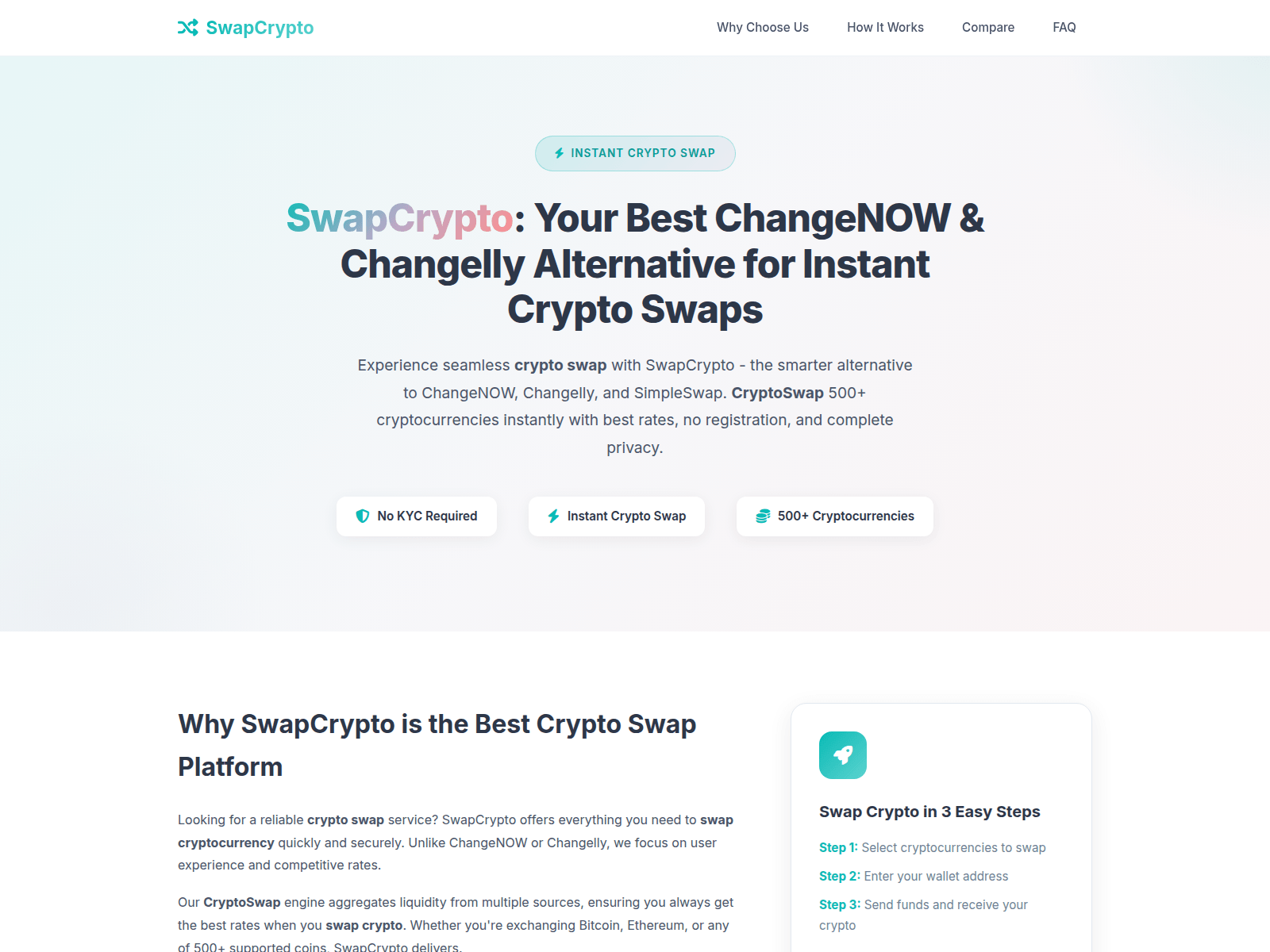 Screenshot of swapcrypto.biz