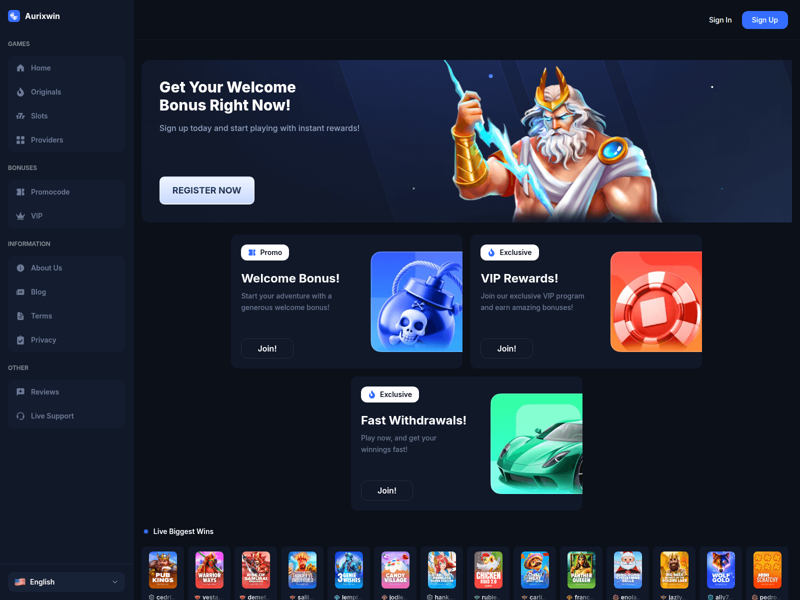 Screenshot of aurixwin.com