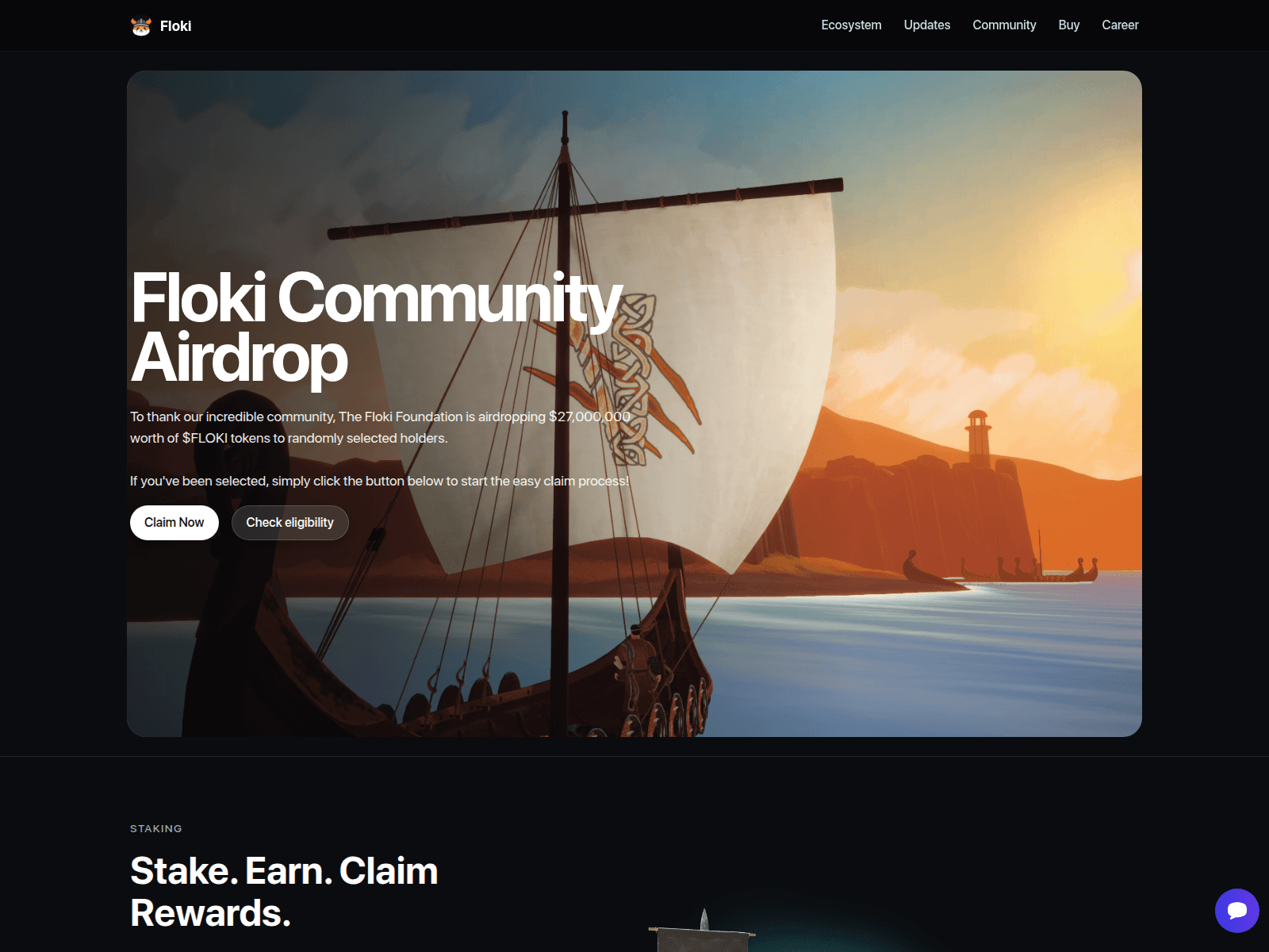 Screenshot of collectfloki.com