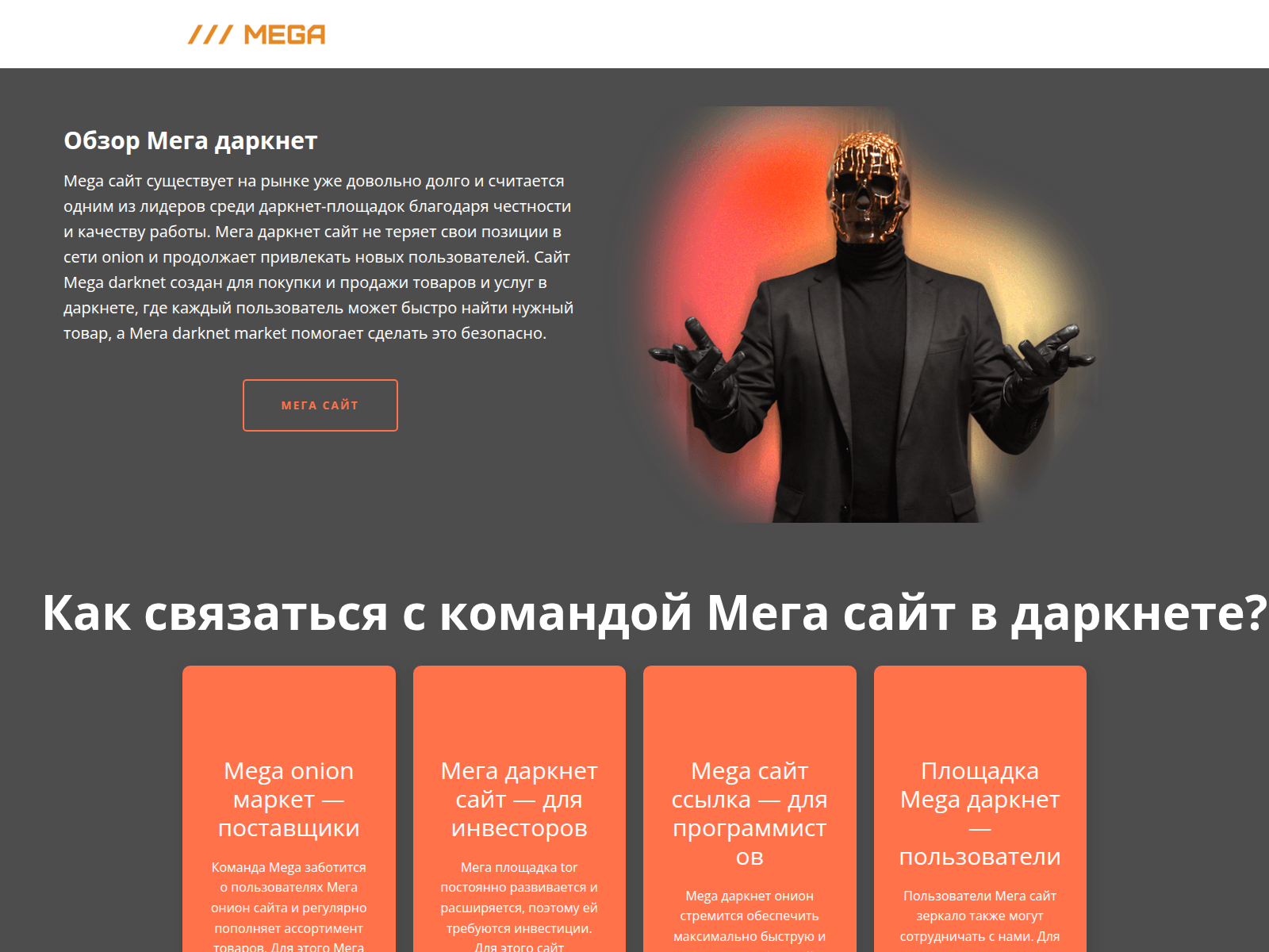 Screenshot of megawebdark.com
