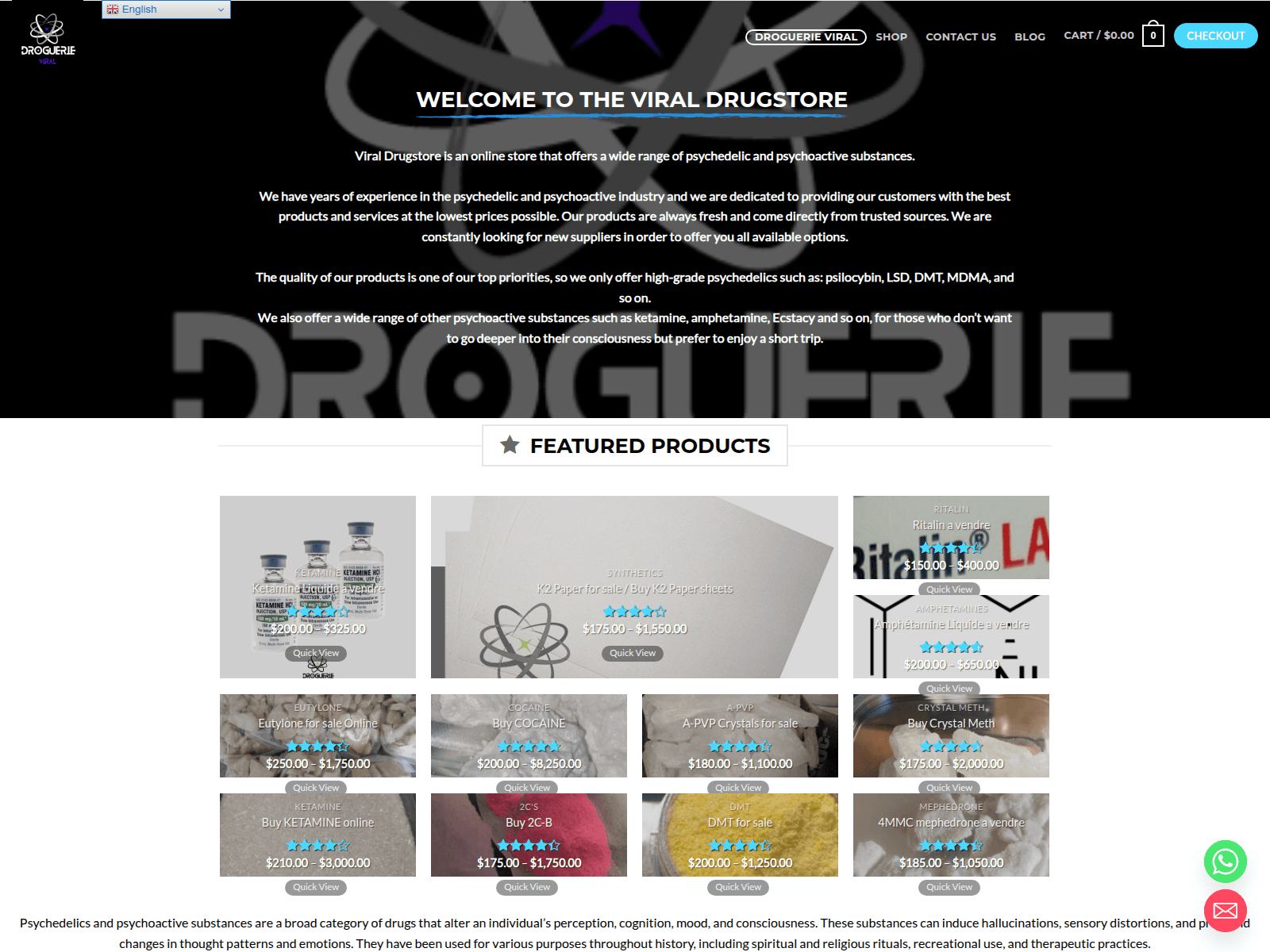 Screenshot of droguerievirale.com