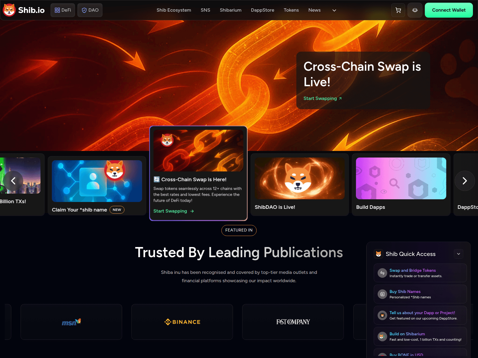 Screenshot of shibagiveaway.com