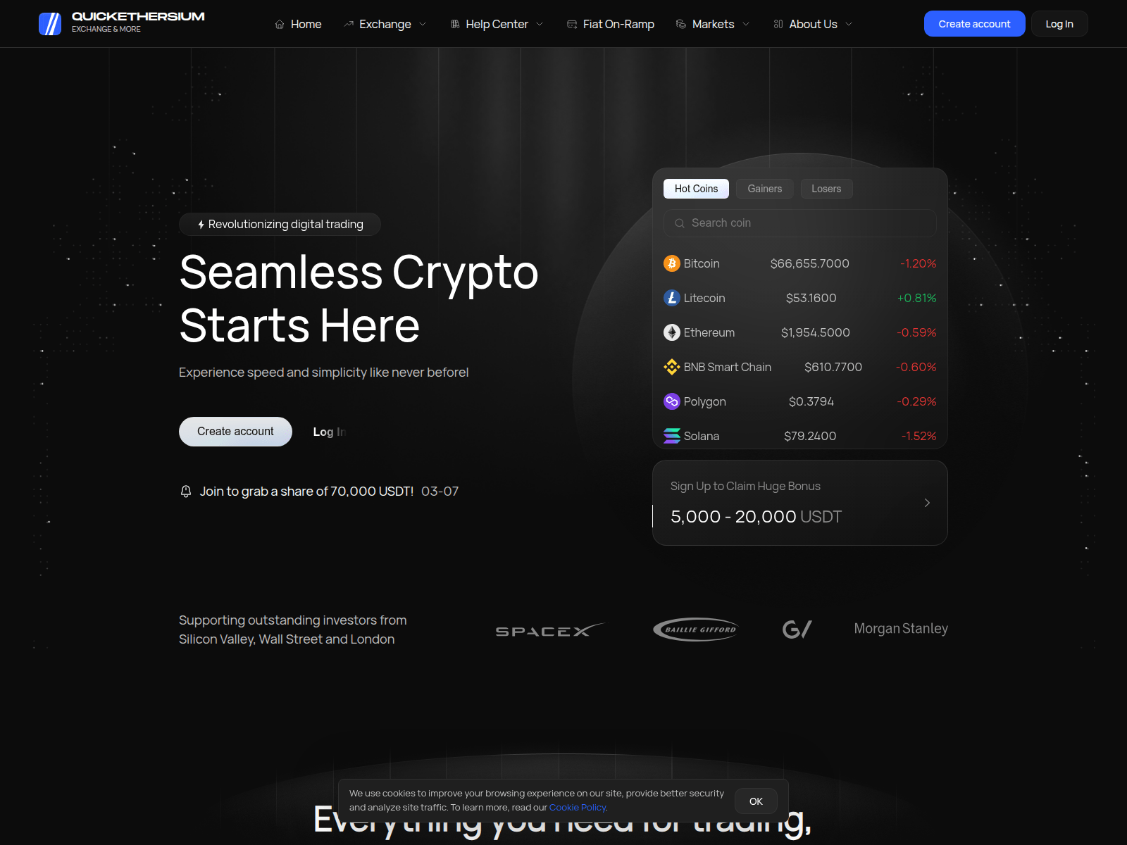 Screenshot of quickethersium.com