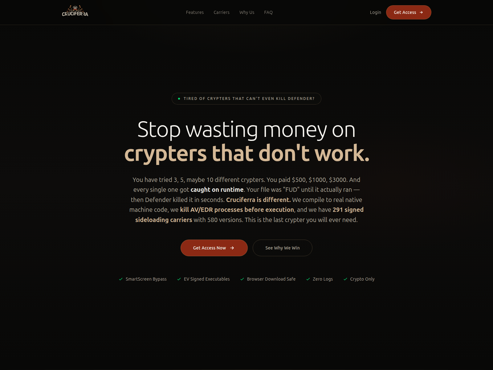 Screenshot of cruciferra.com