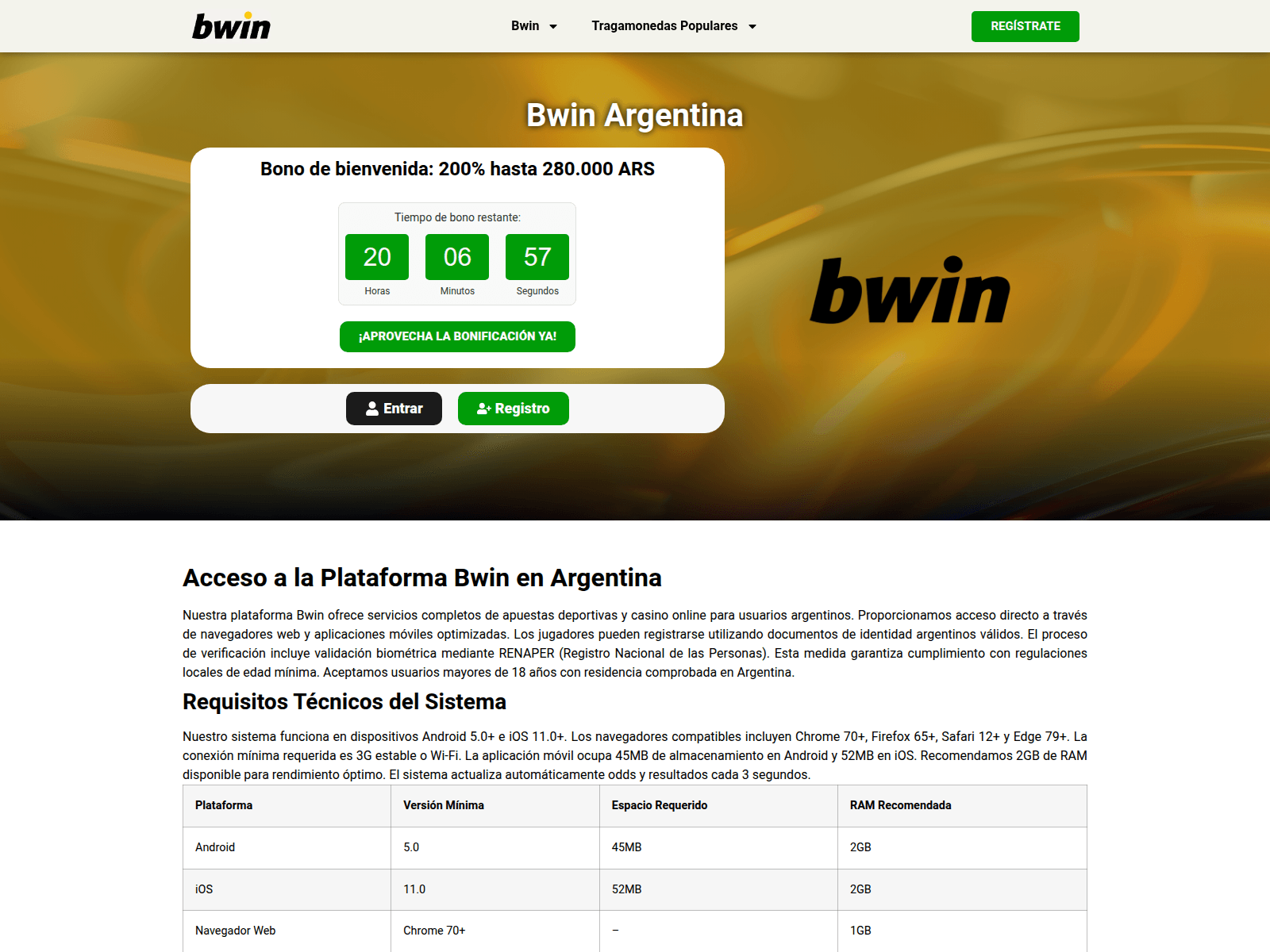 Screenshot of bwinargentinabet.com