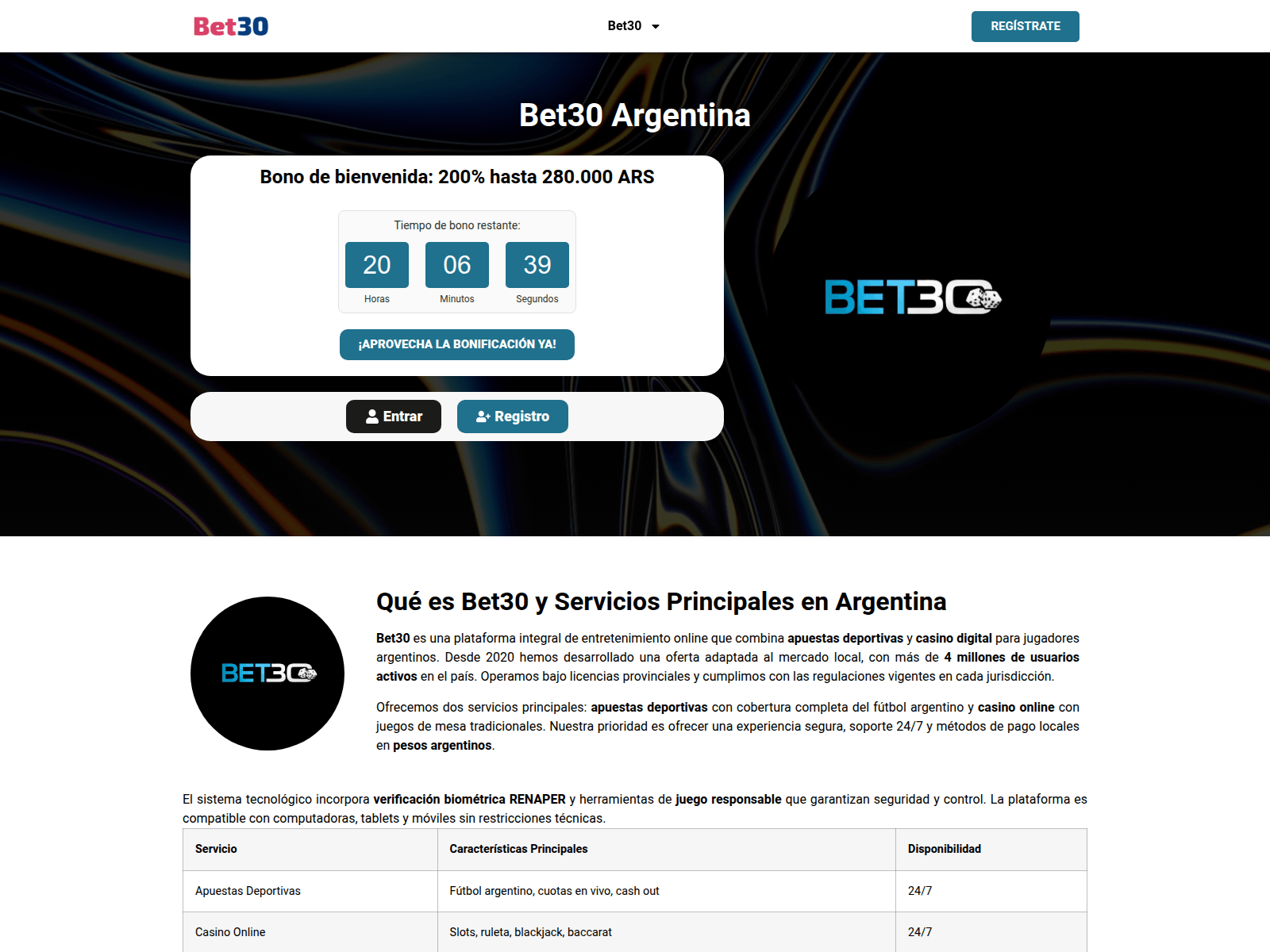 Screenshot of bet30argentinabet.com