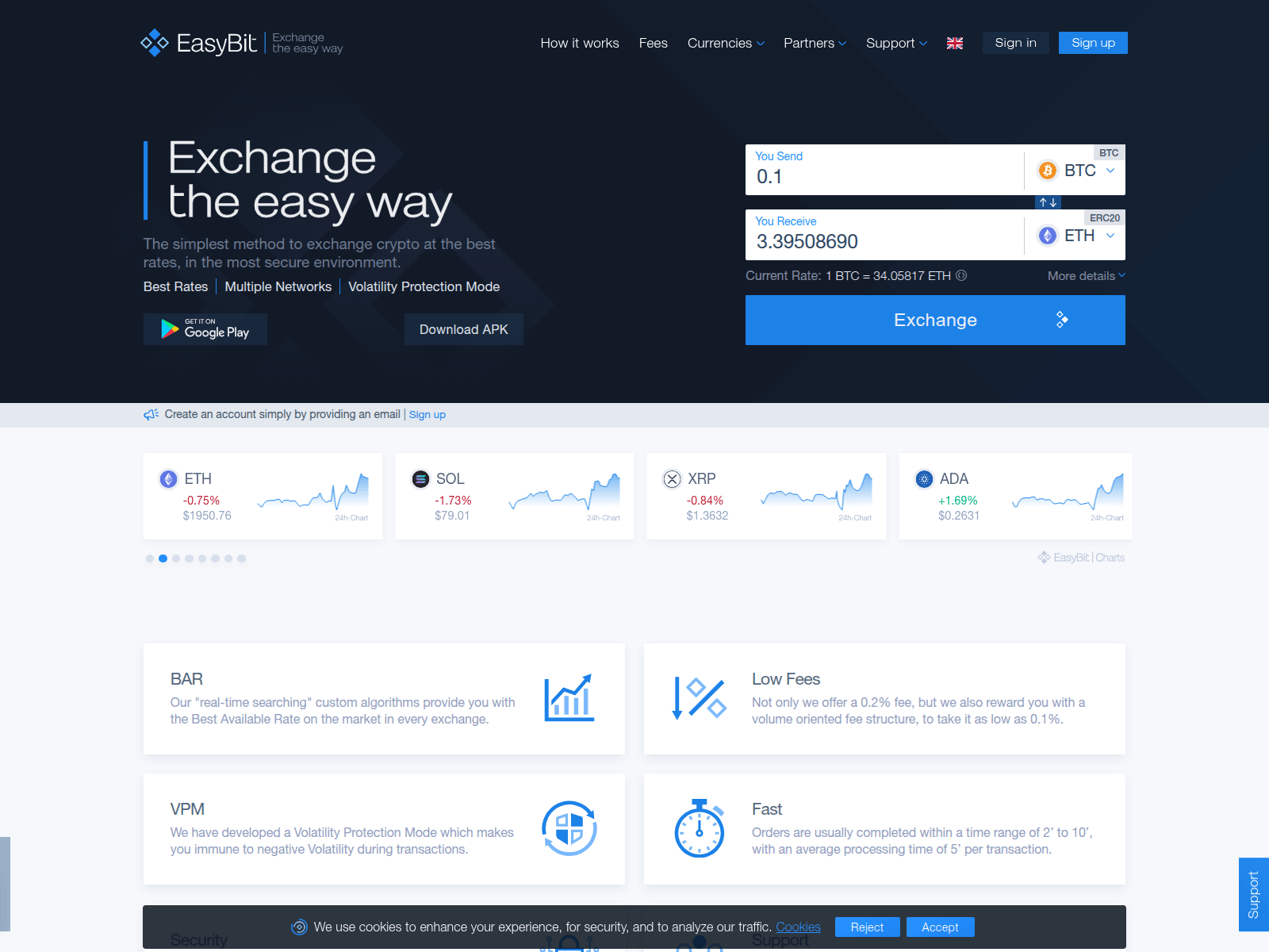 Screenshot of aesybit.com