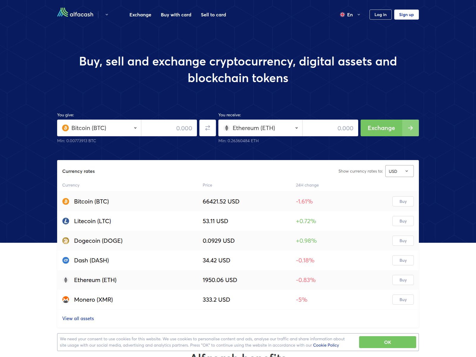 Screenshot of alfs.cash