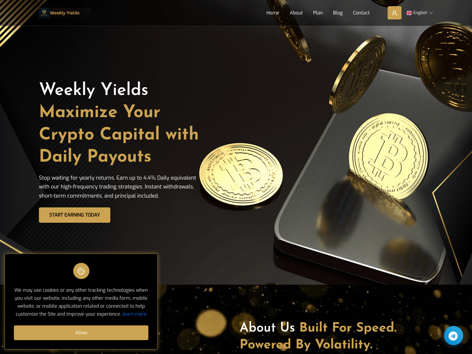 Screenshot of weeklyyields.com