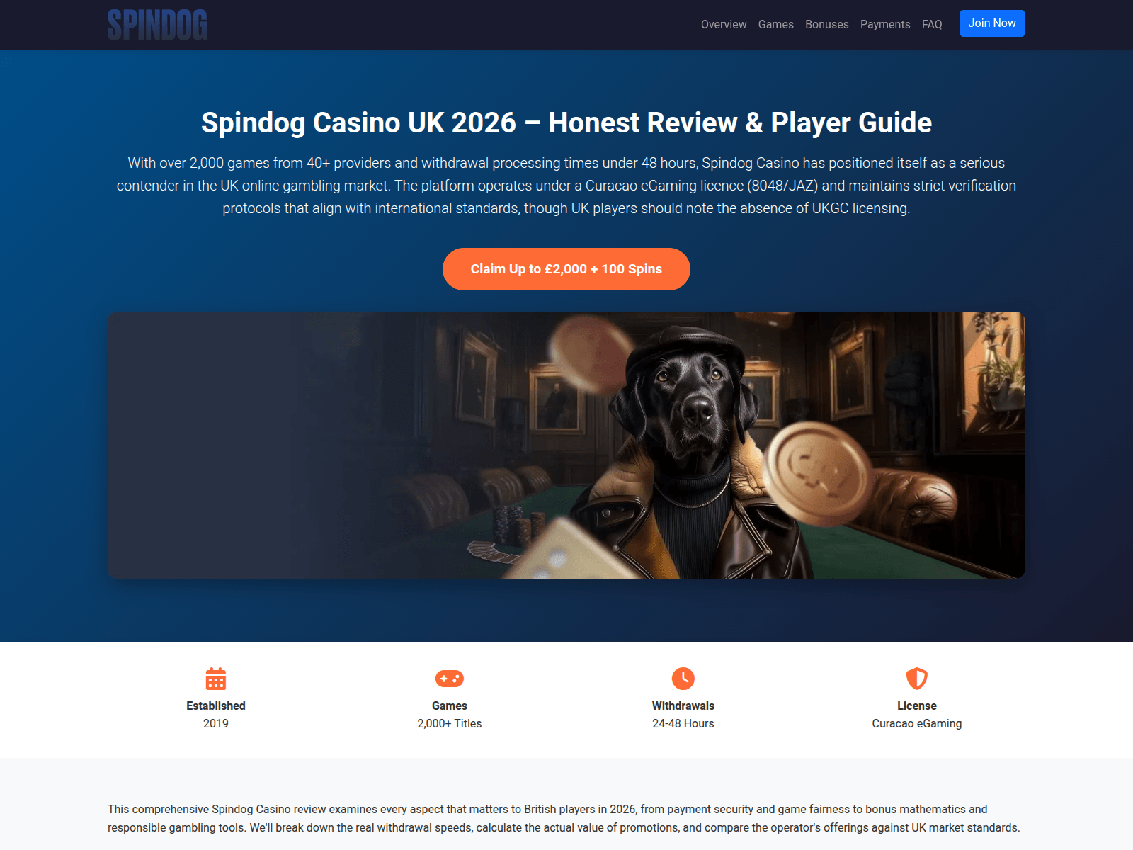 Screenshot of spindog-gb.com