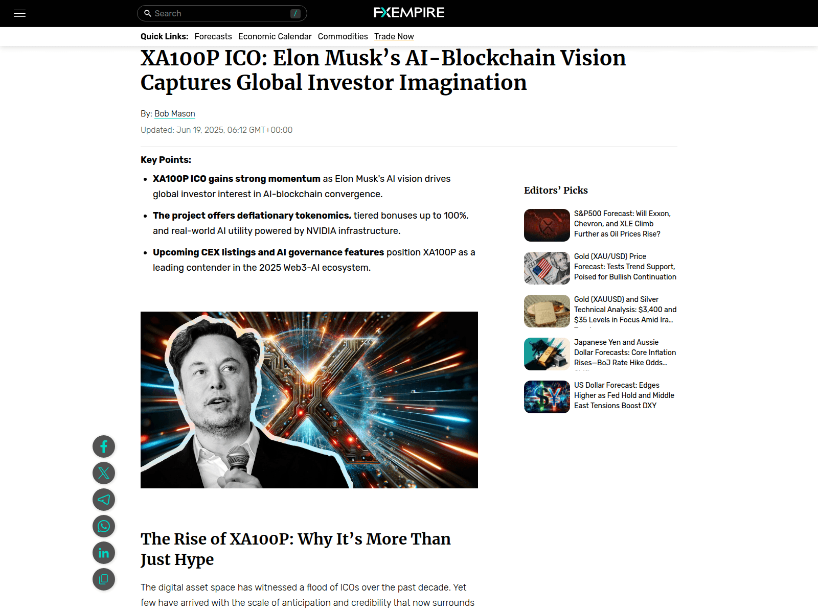 Screenshot of xa100p-fxempire.com