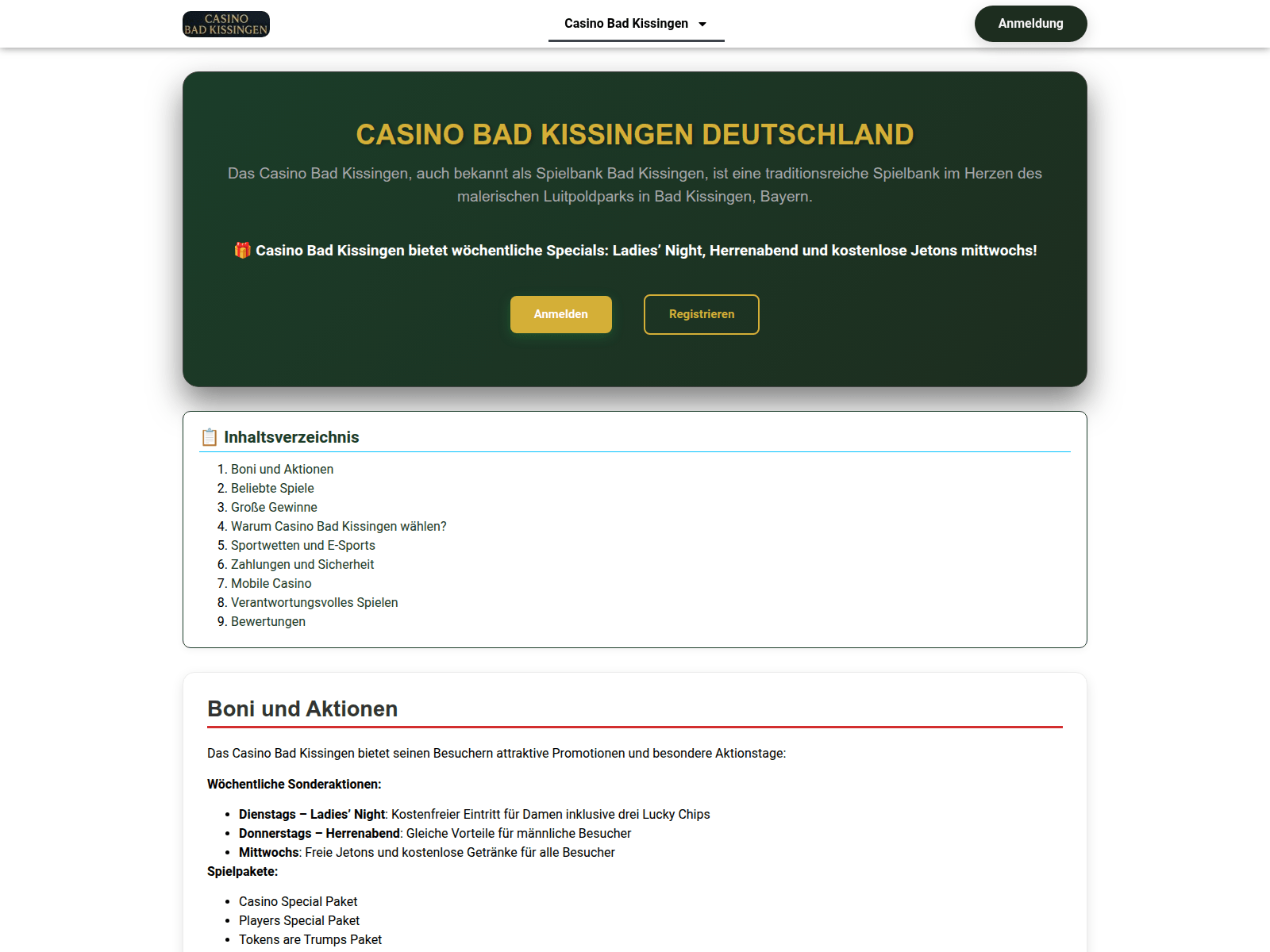 Screenshot of casinobadkissingende.com