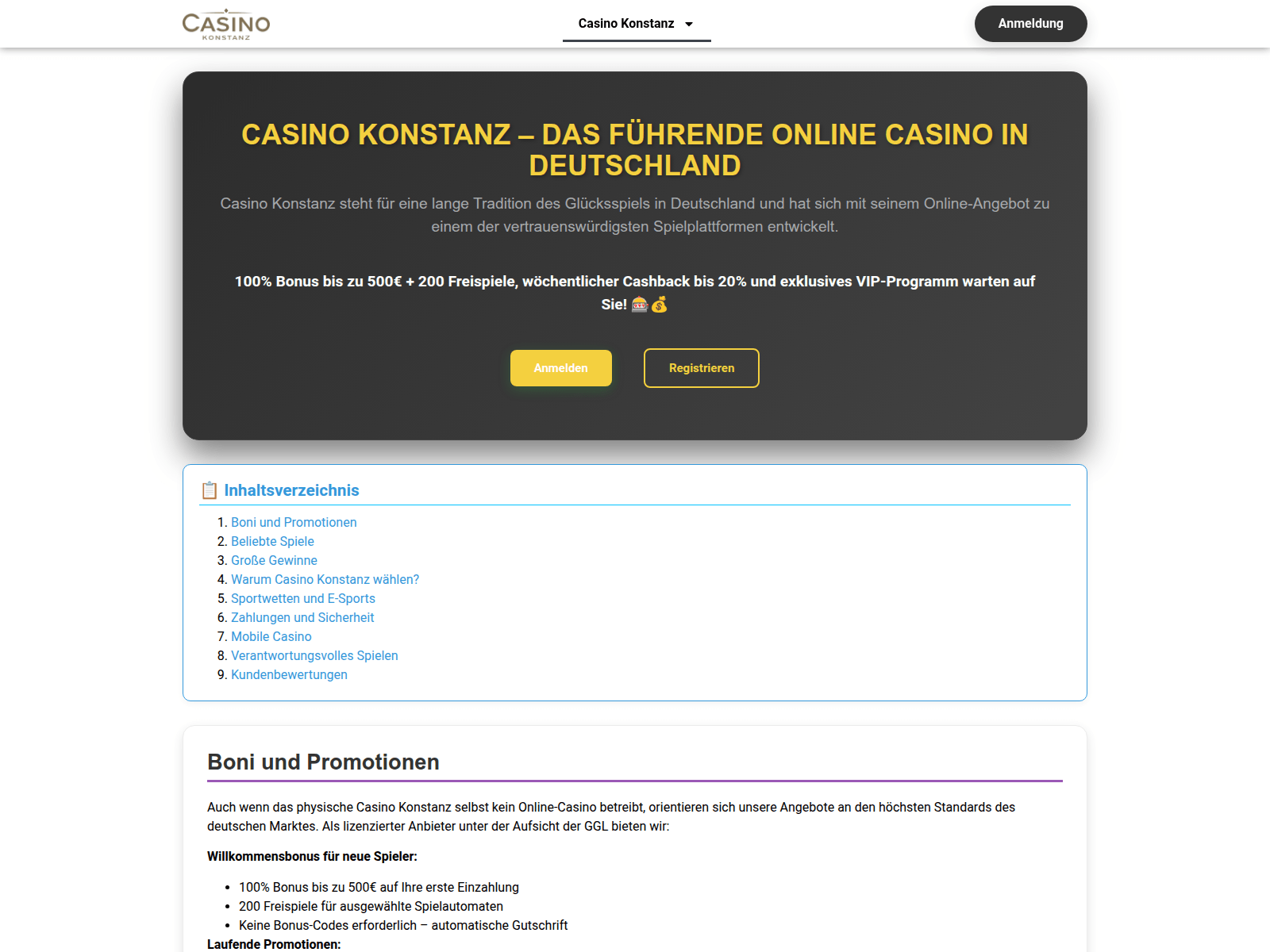 Screenshot of casinokonstanzde.com