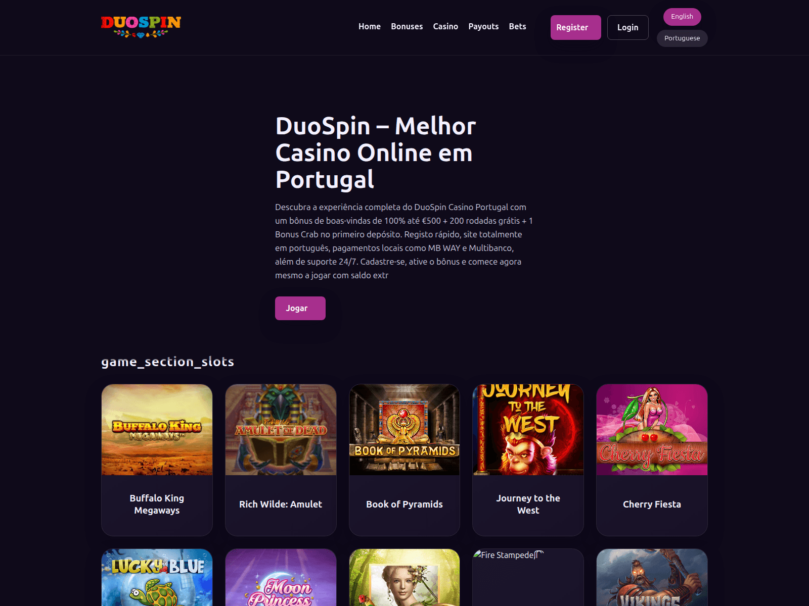 Screenshot of duospin-pt.com