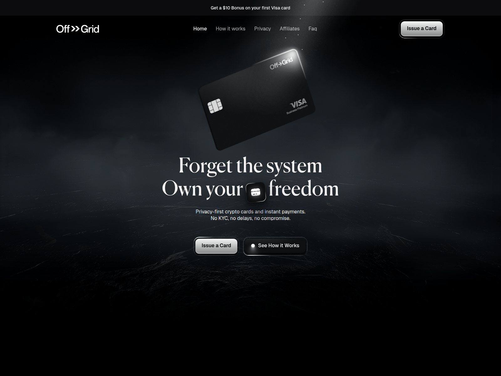 Screenshot of offgridcash.com