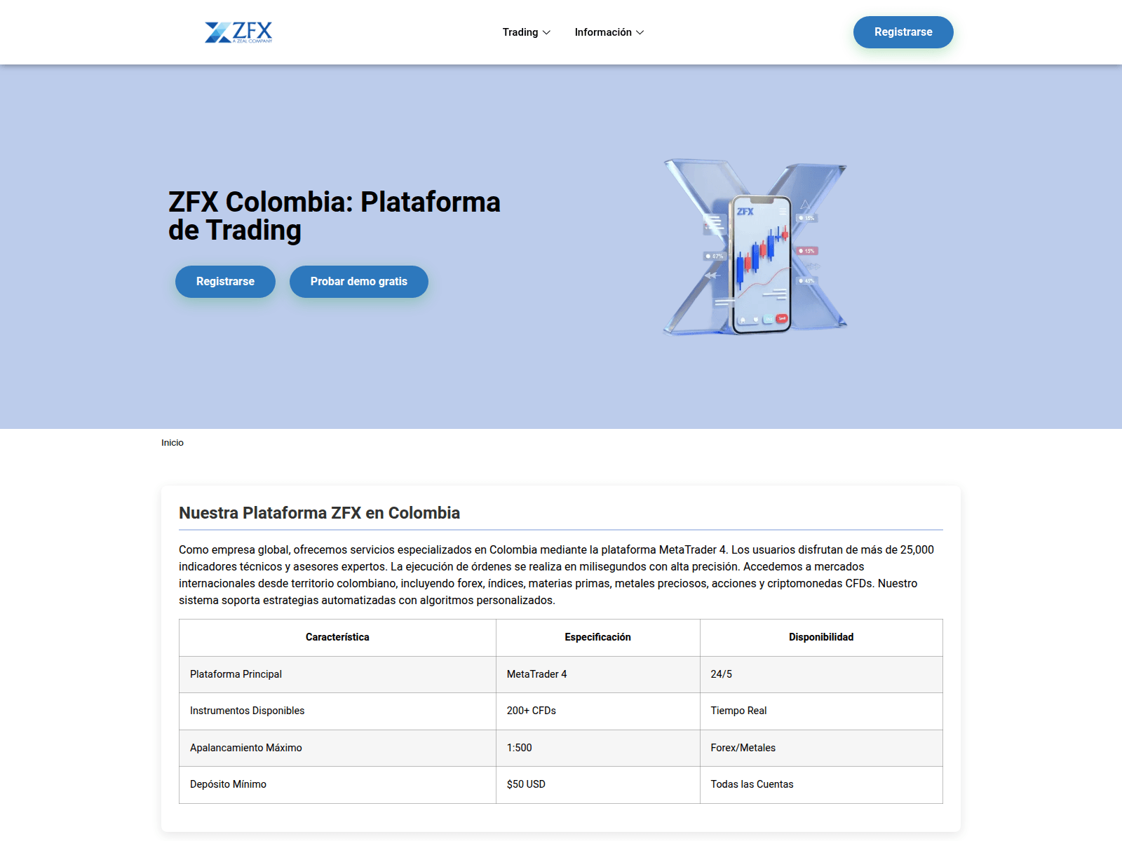 Screenshot of zfinance-colombia.com