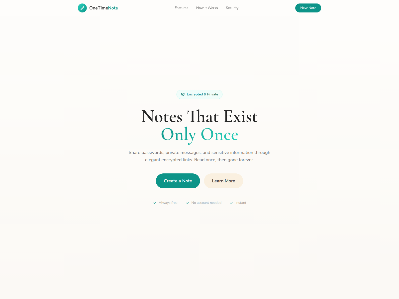 Screenshot of onefimesecret.com