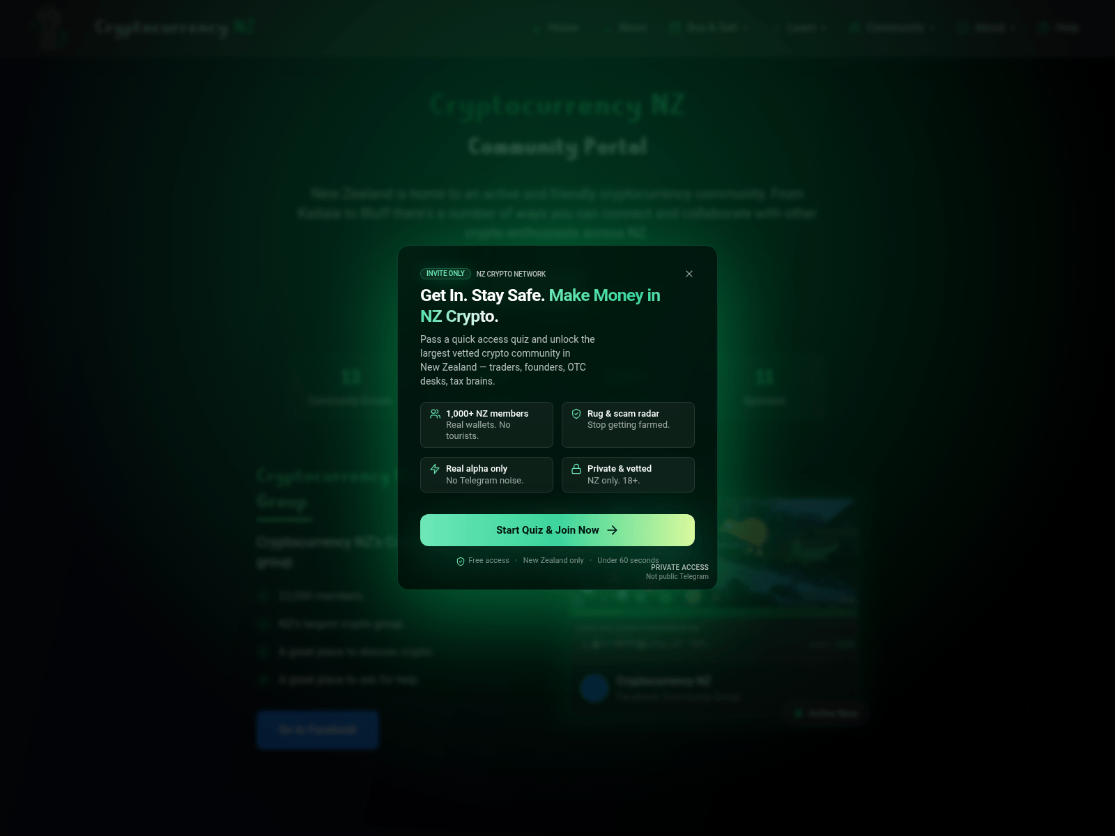 Screenshot of tokencommunitynewzealand.com