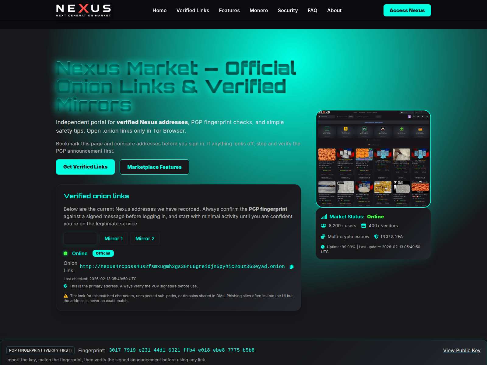 Screenshot of nexus2darknet.info