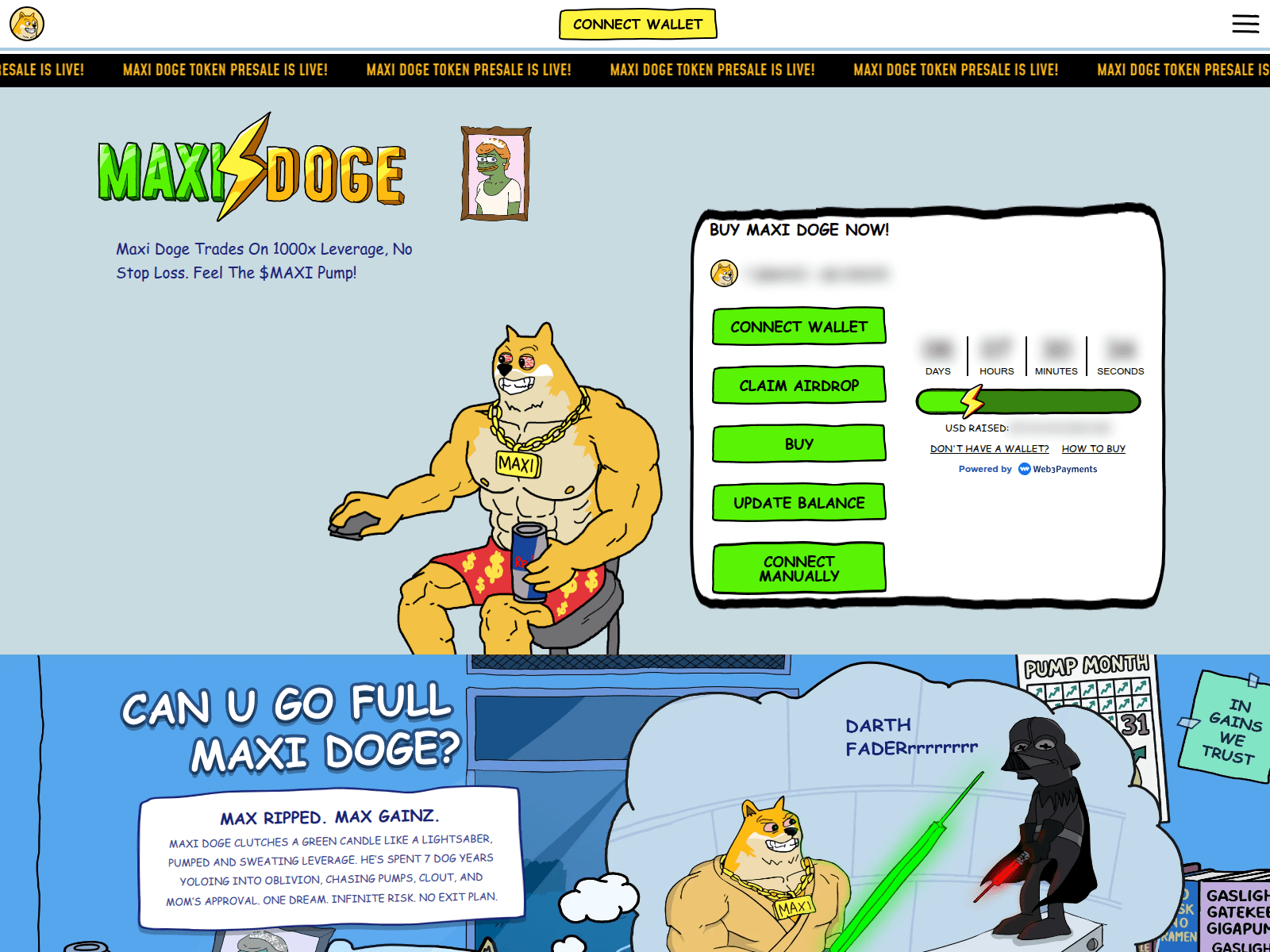 Screenshot of maxidogeofficial.info