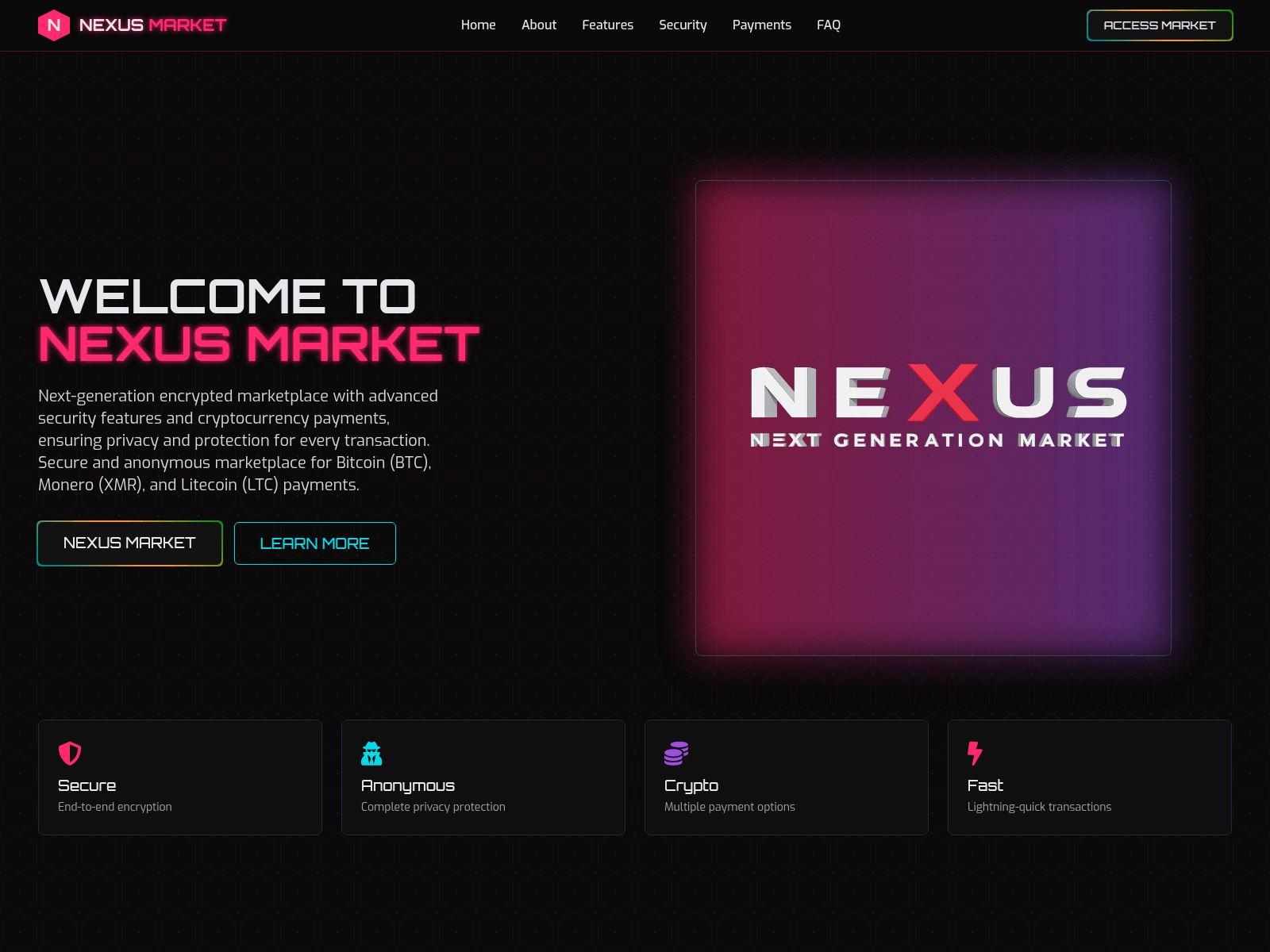 Screenshot of nexusdarknet.info