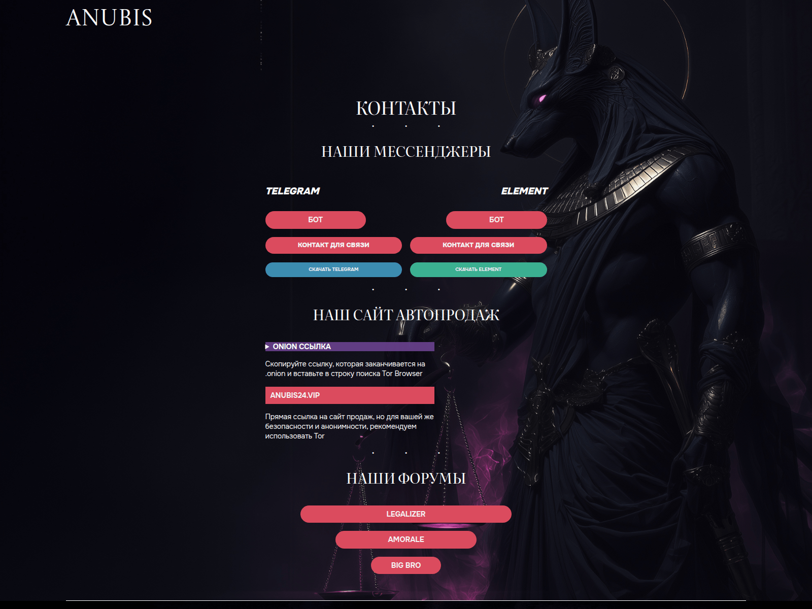 Screenshot of anubis24.info