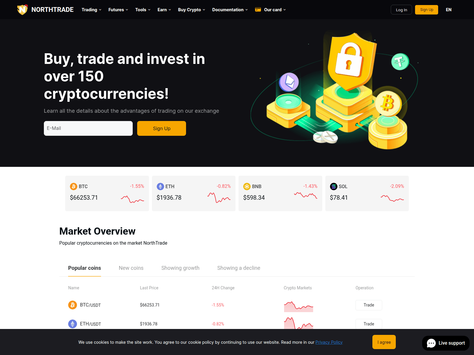 Screenshot of north-trade.info