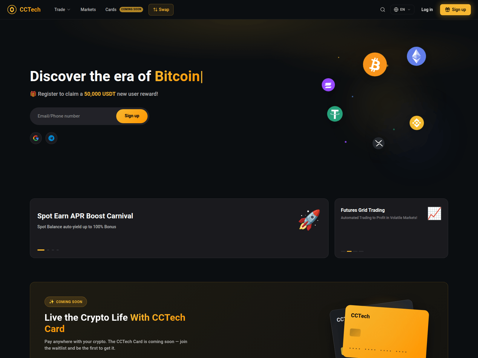 Screenshot of test-exchange.life
