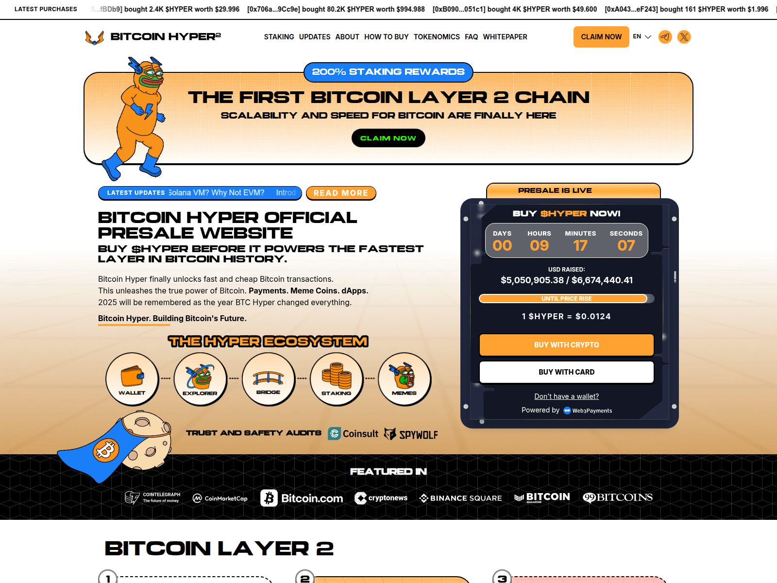 Screenshot of bicoinhyper.live