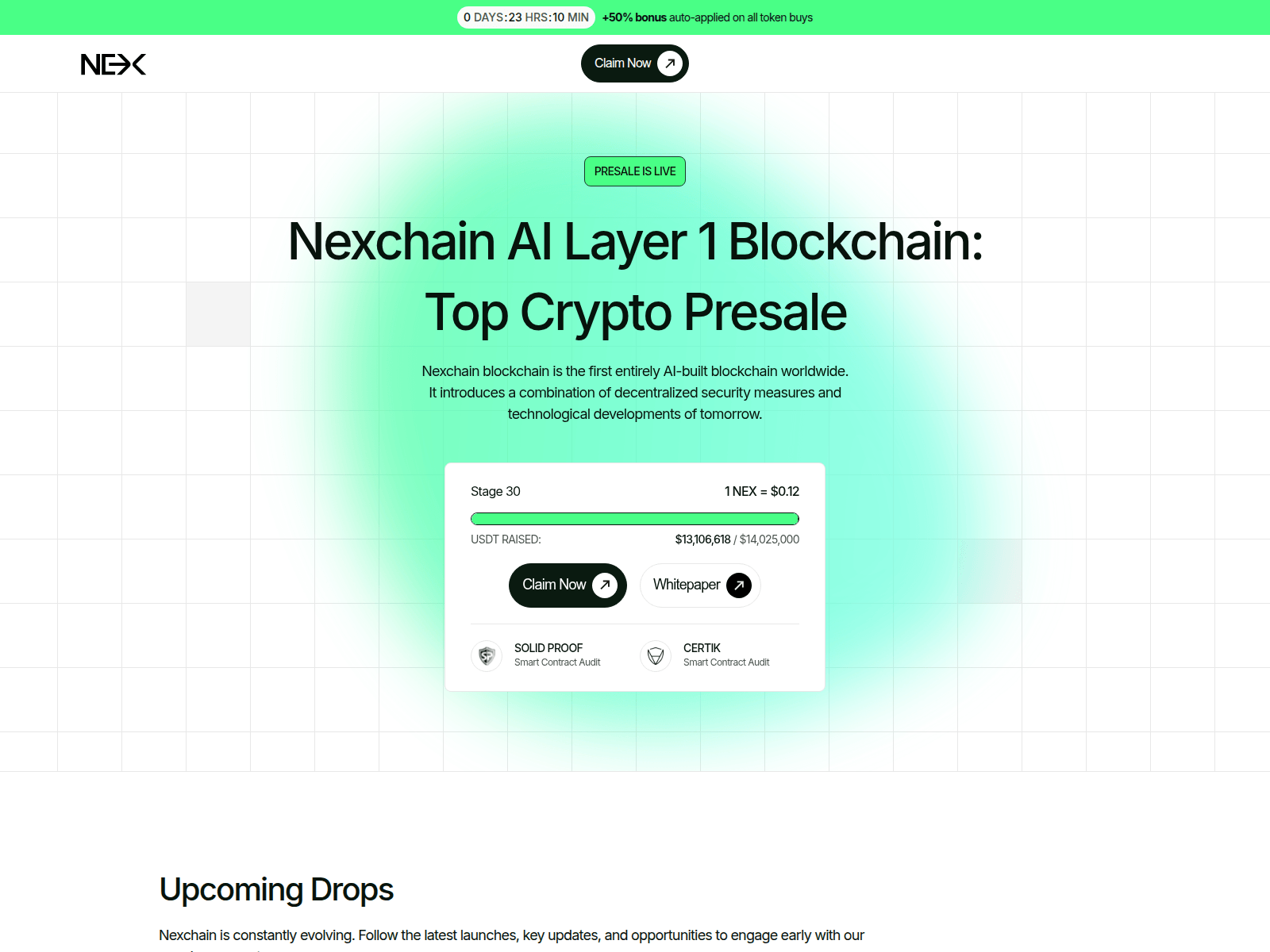 Screenshot of nexchainai.live