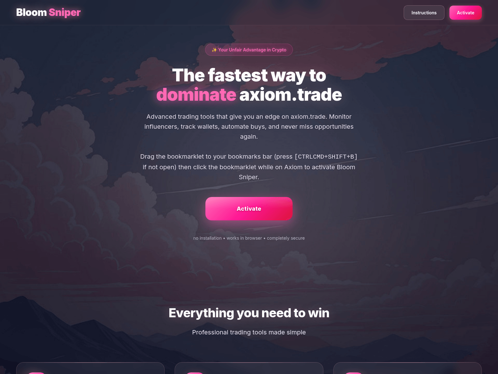 Screenshot of bloomsnipers.live