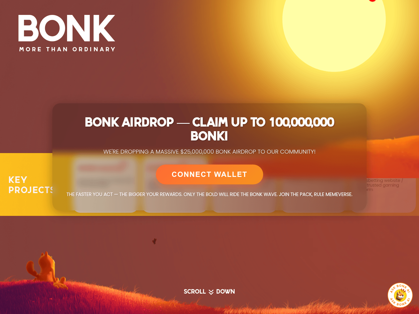 Screenshot of claim-bonk.live