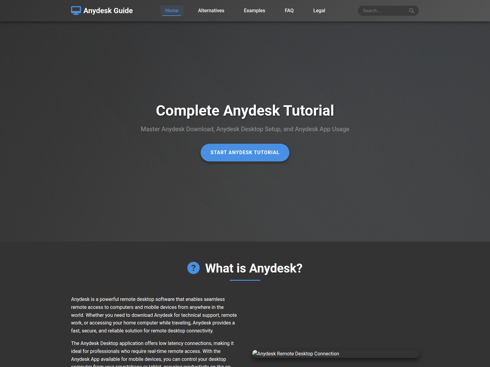 Screenshot of anydesktop.org