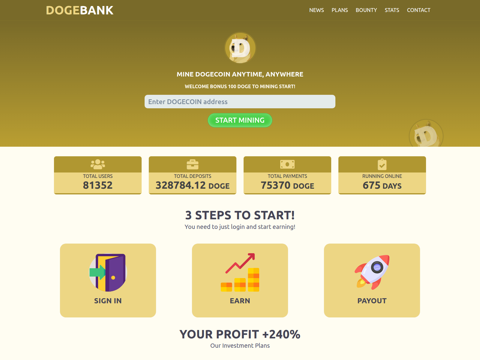 Screenshot of doge-bank.pro