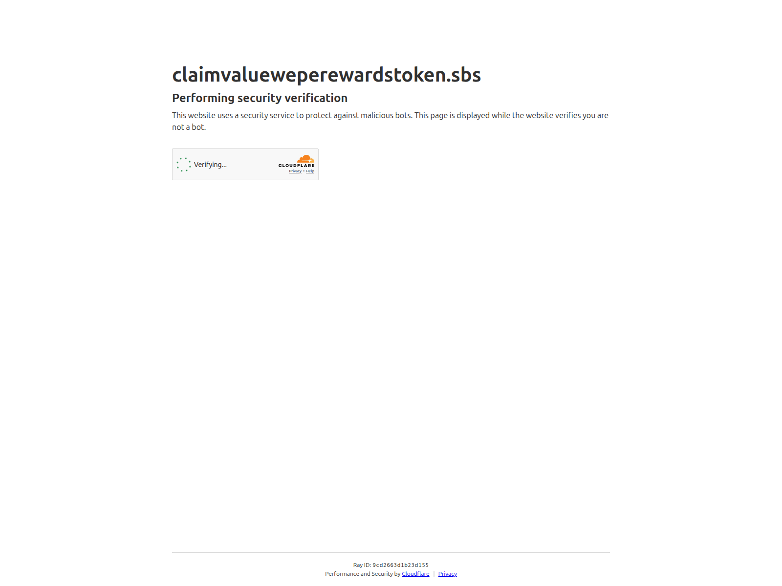 Screenshot of claimvalueweperewardstoken.sbs
