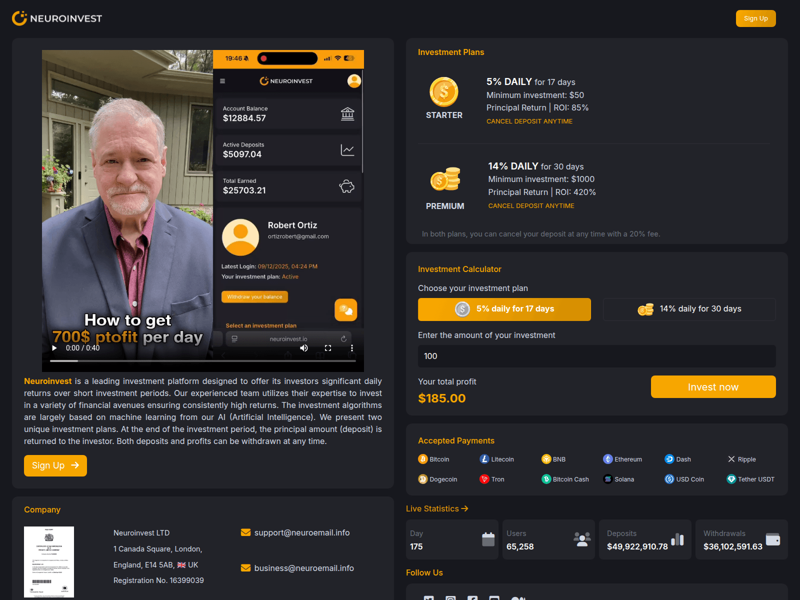 Screenshot of neofintech.site