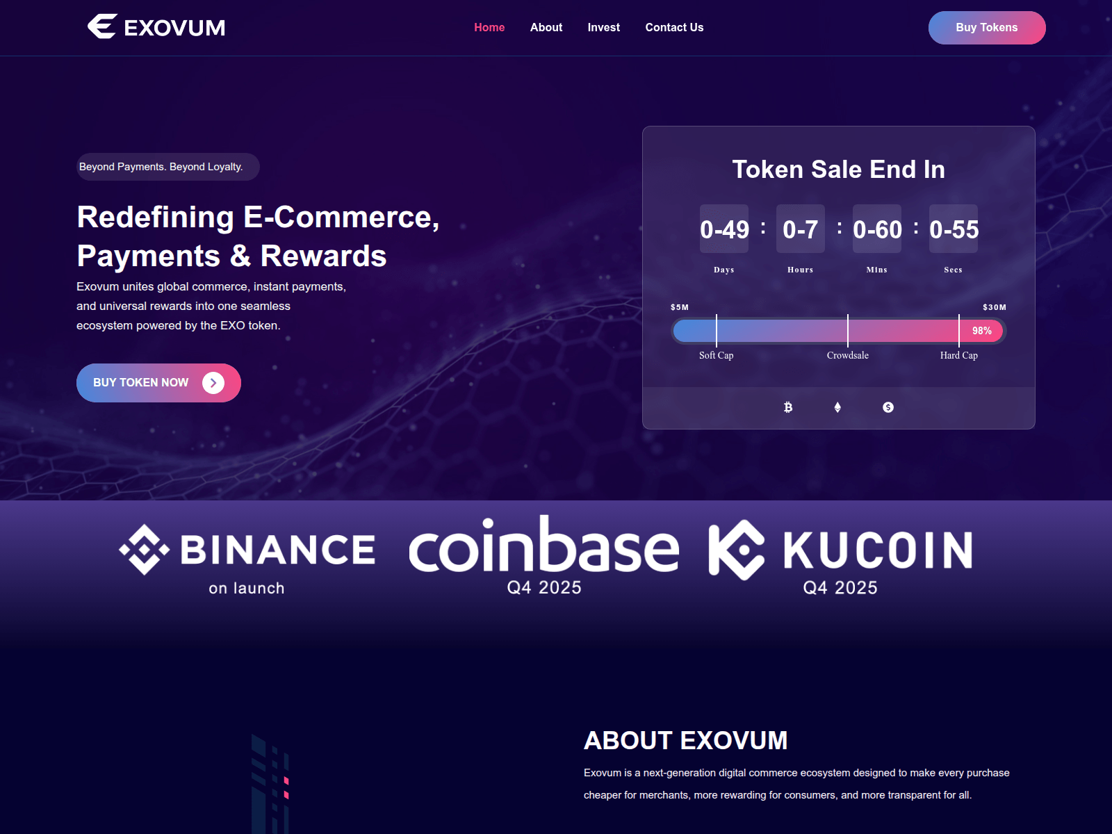 Screenshot of exovum.site