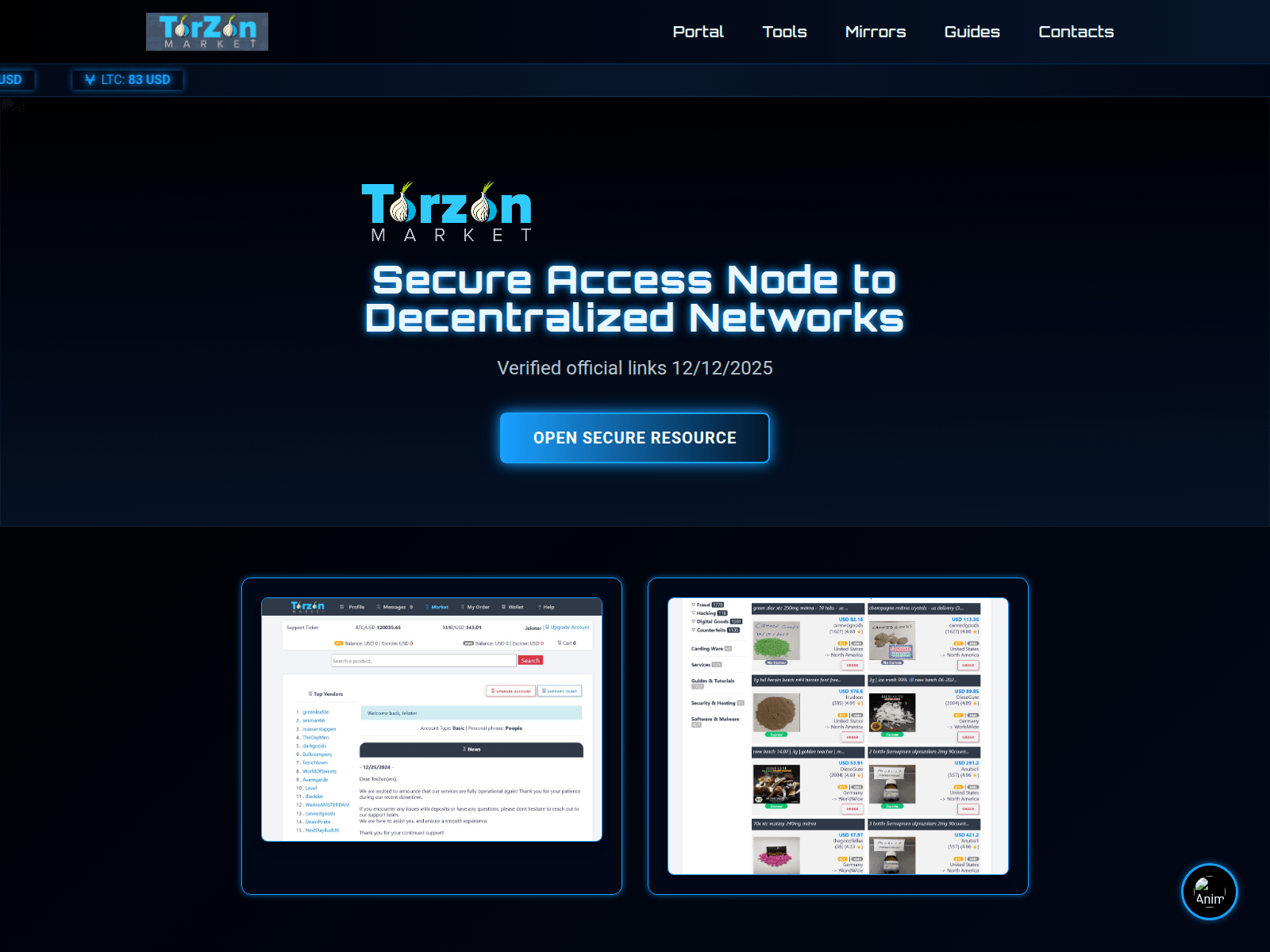 Screenshot of oniontorzon.store