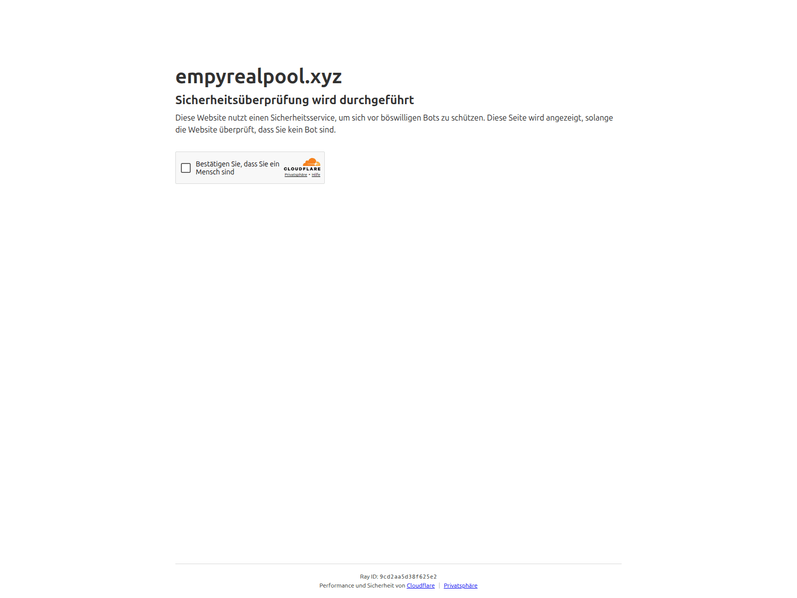 Screenshot of empyrealpool.xyz