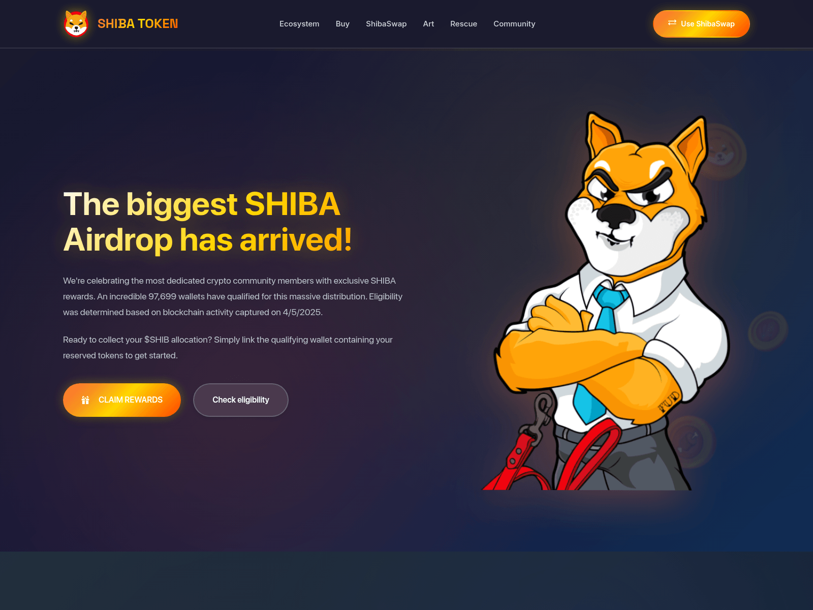 Screenshot of shibinu-dashboard.com