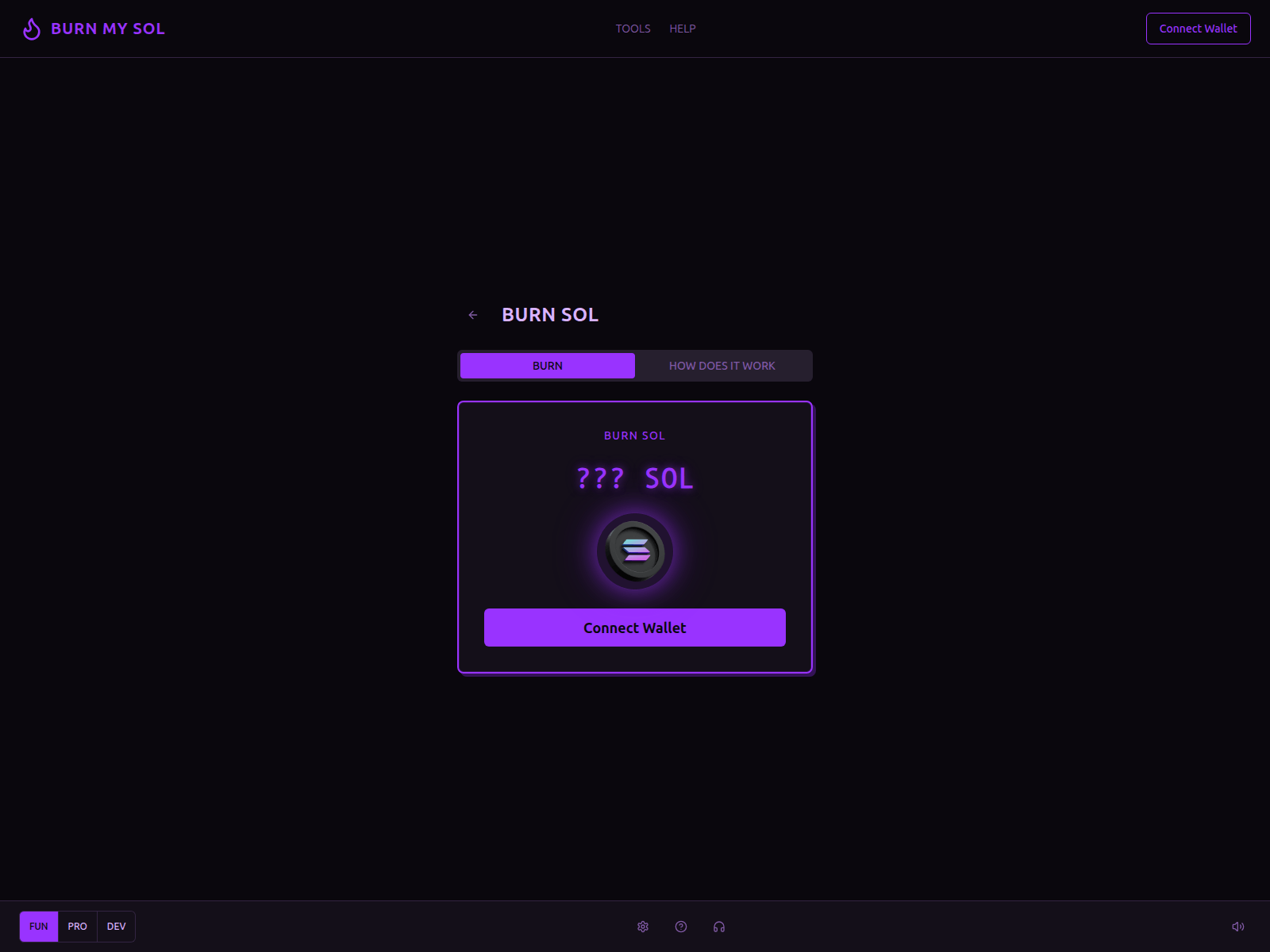 Screenshot of burnmysol.com