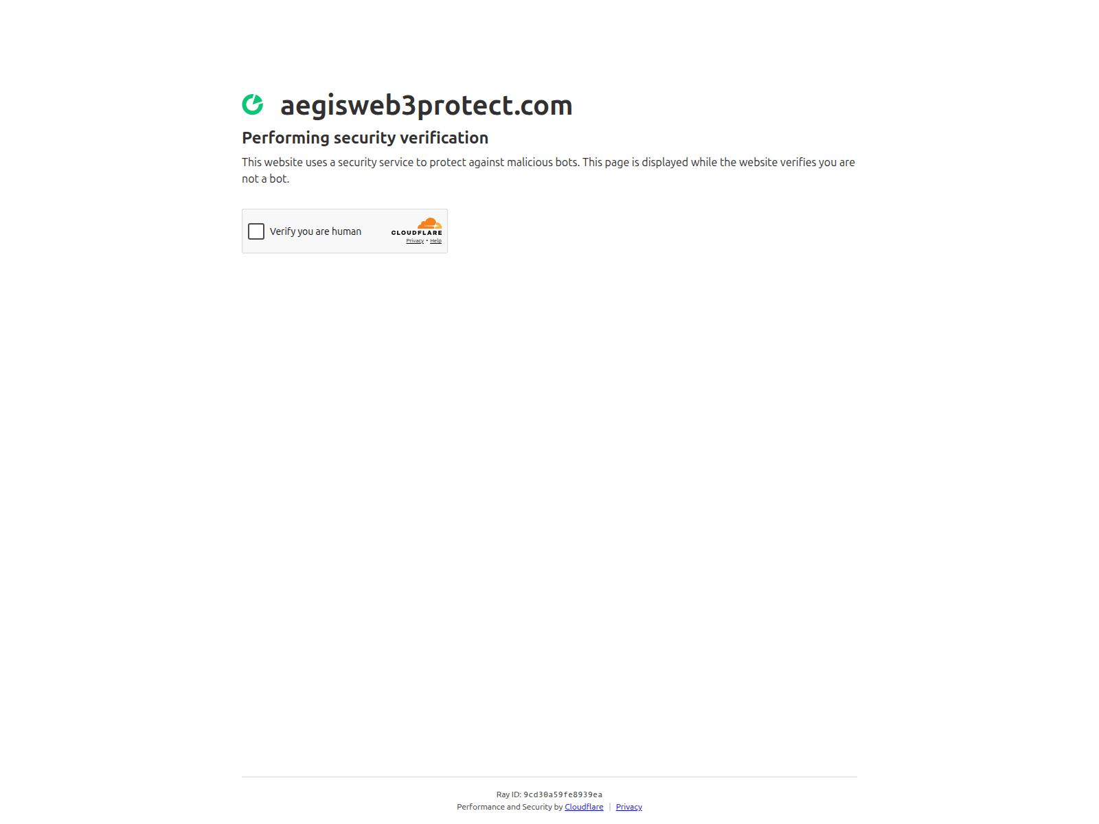 Screenshot of aegisweb3protect.com