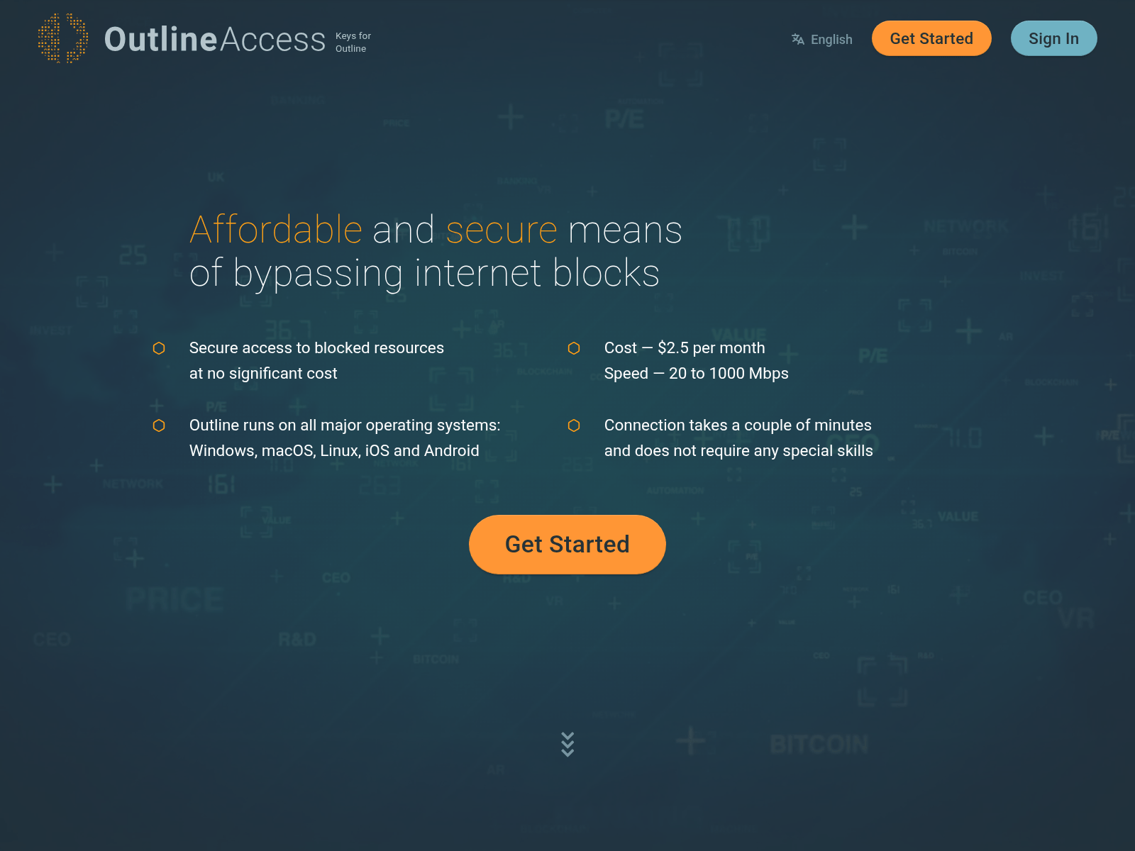 Screenshot of outlineaccess.net