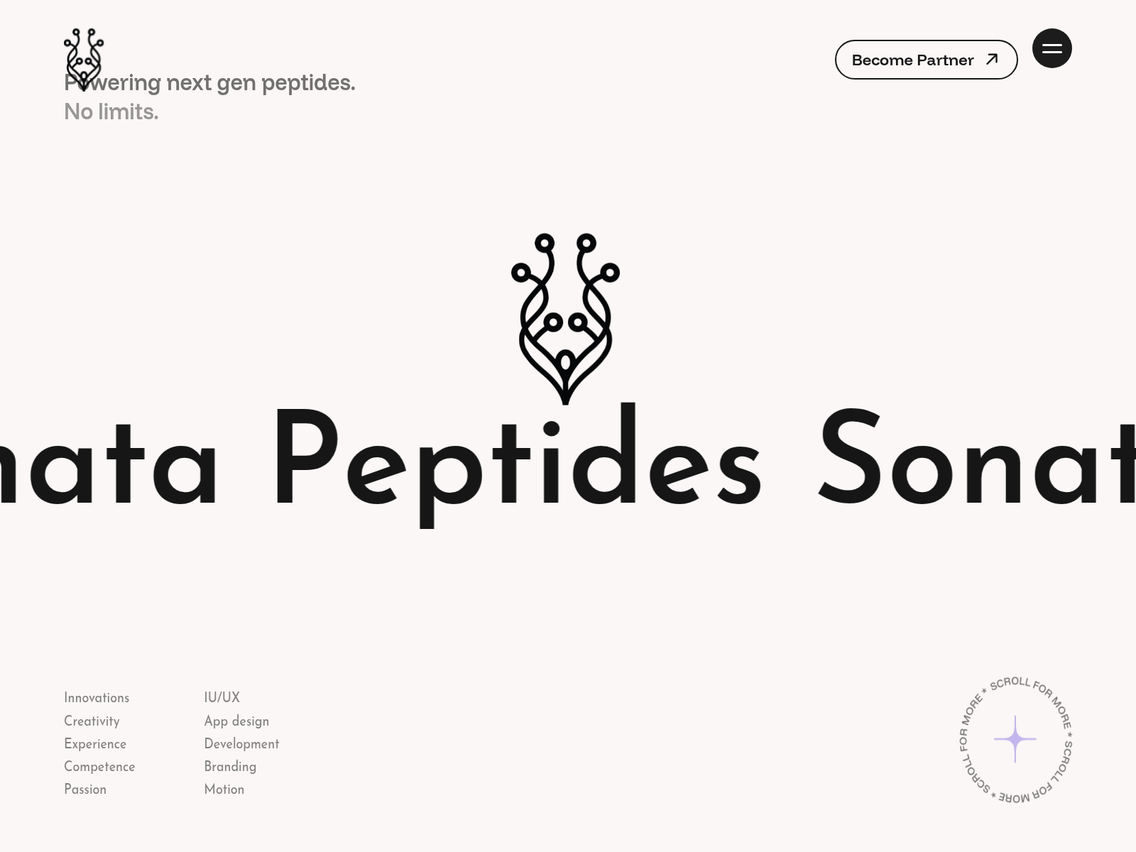 Screenshot of sonatapeptides.net