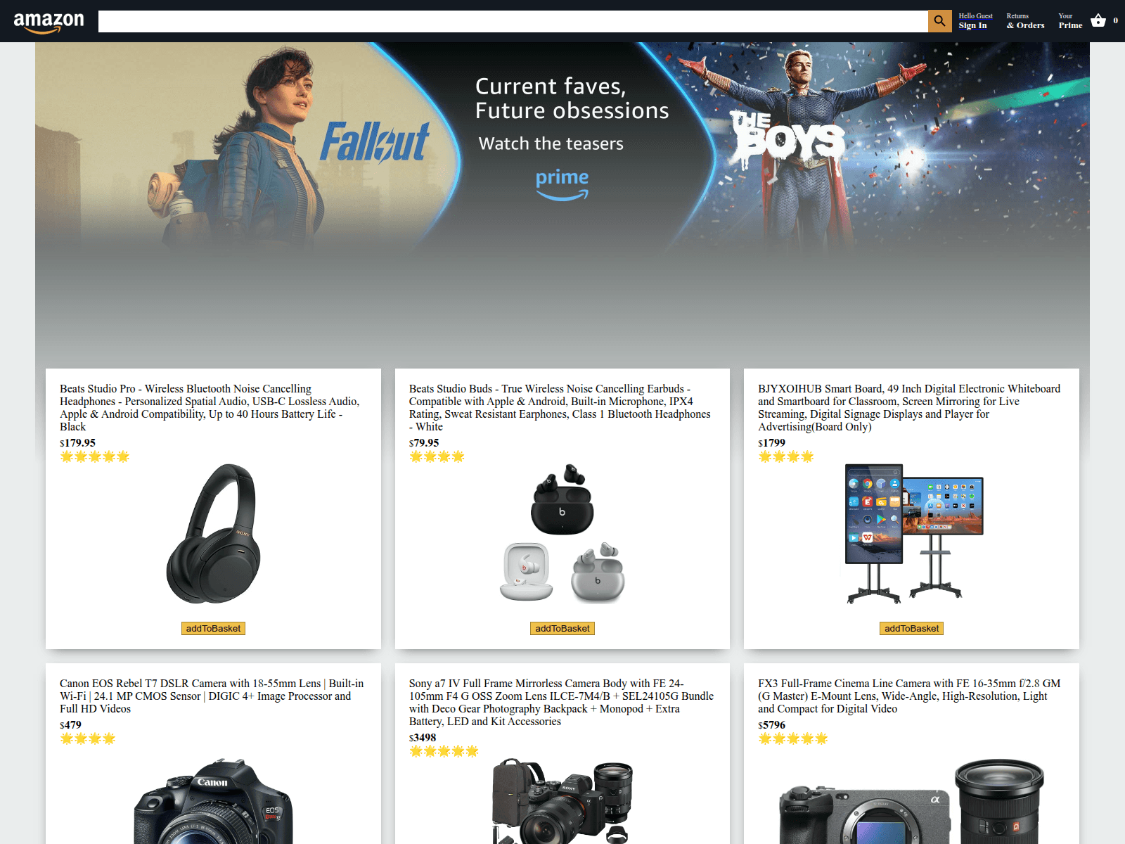 Screenshot of amazon-clone-by-lalisa.netlify.app
