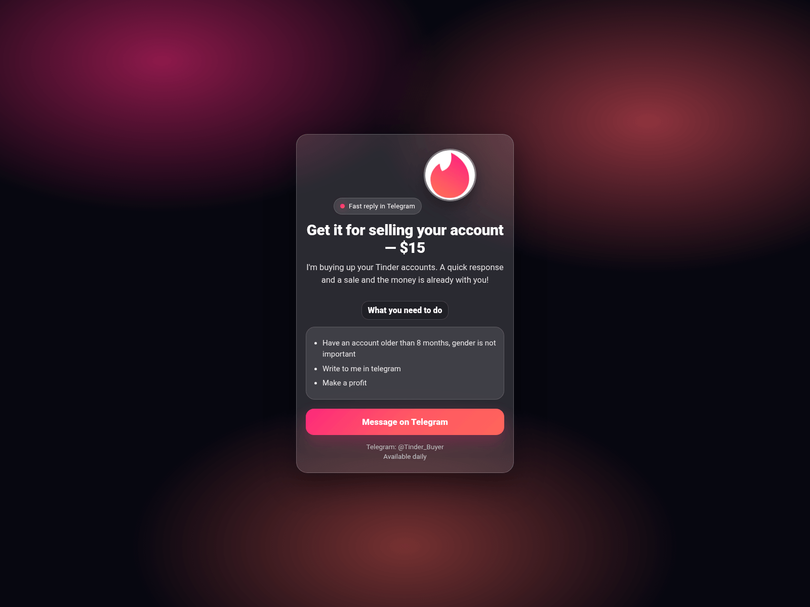 Screenshot of tinderbuy.click