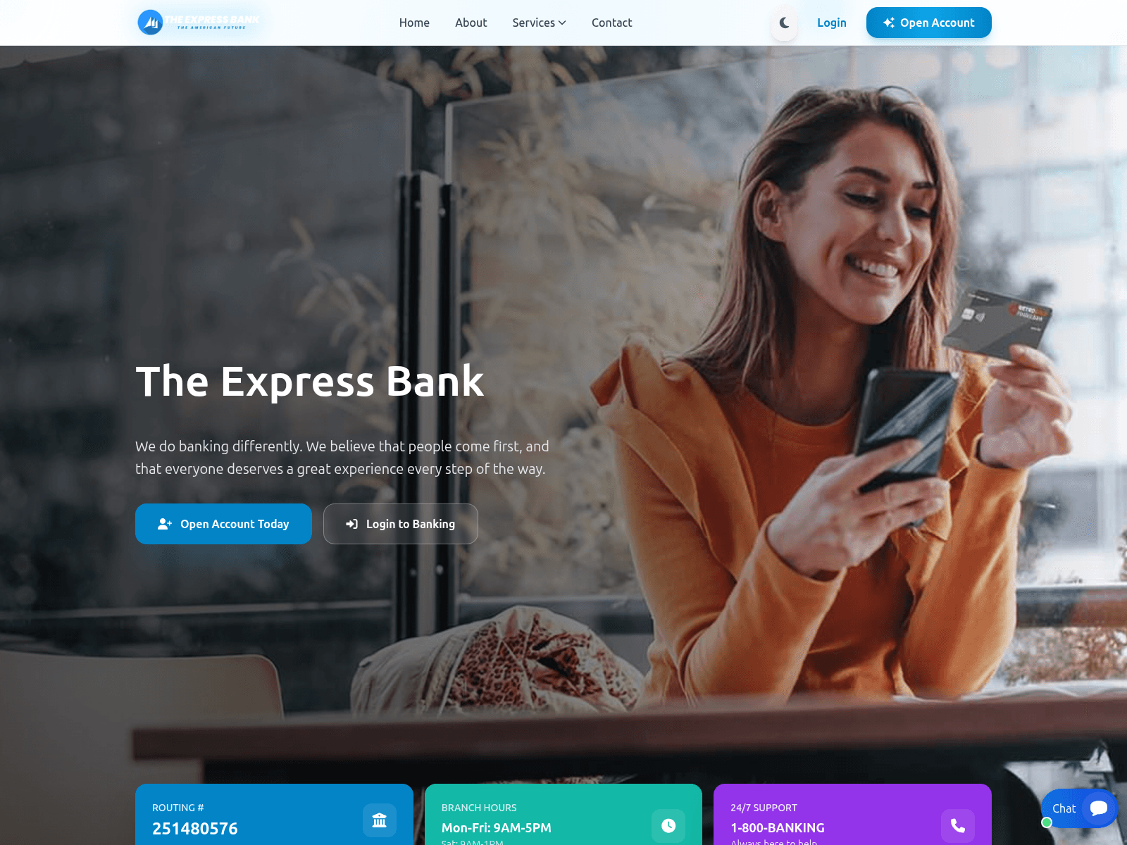 Screenshot of theexpressbnk.com