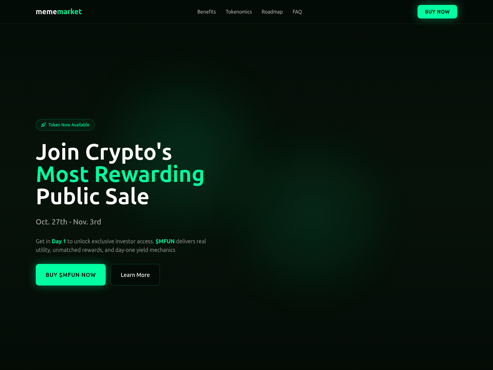 Screenshot of mememarket.info