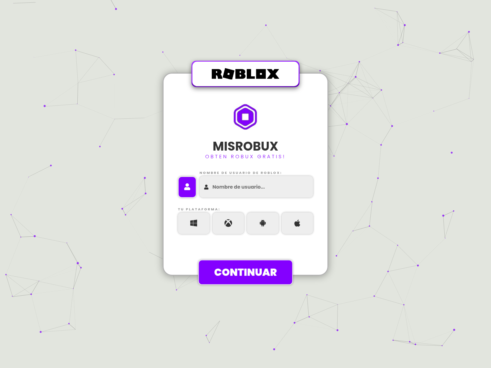 Screenshot of misrobux.live