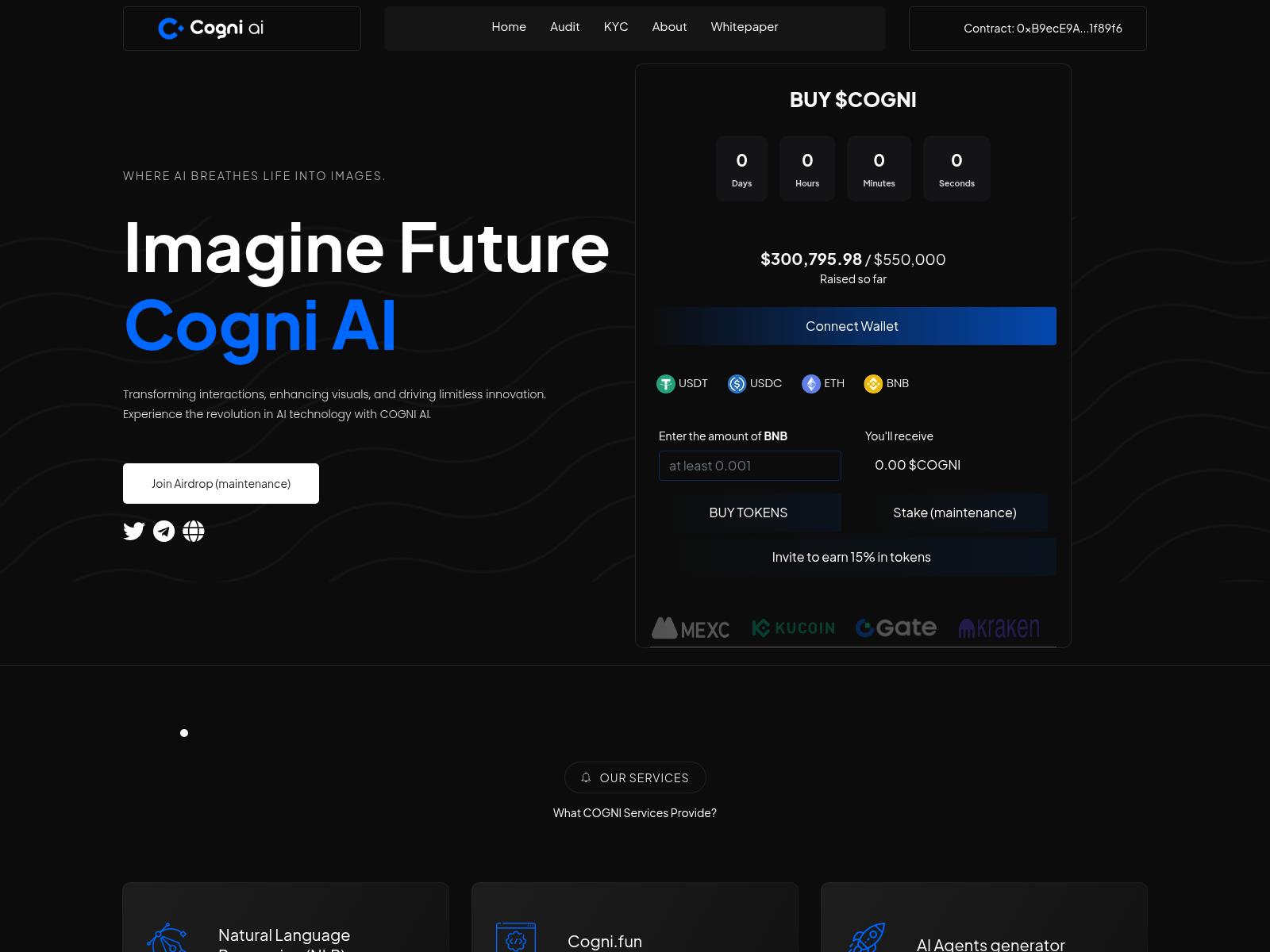Screenshot of officialcogniai.live